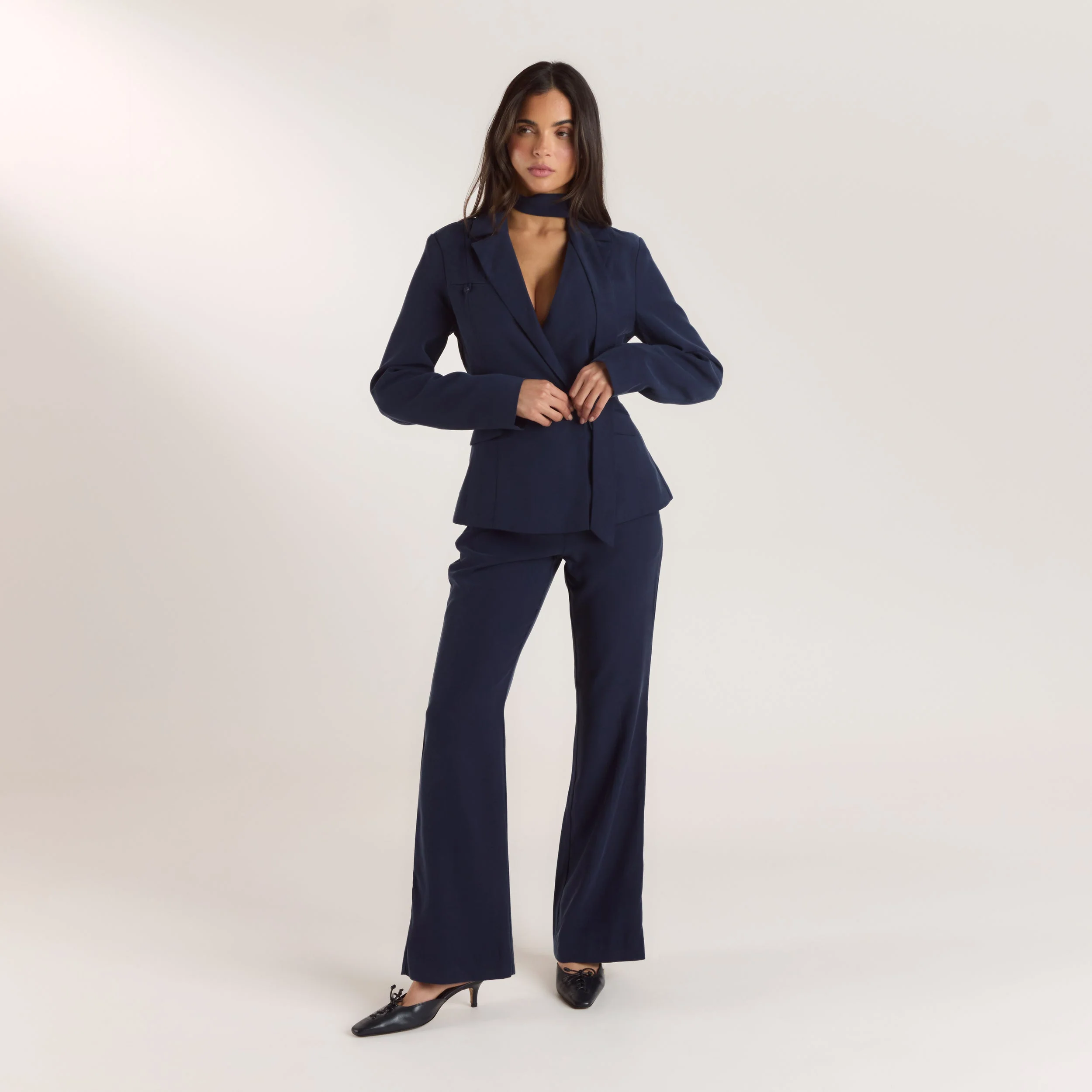 90s Straight-Leg Pants - Navy - Image 3