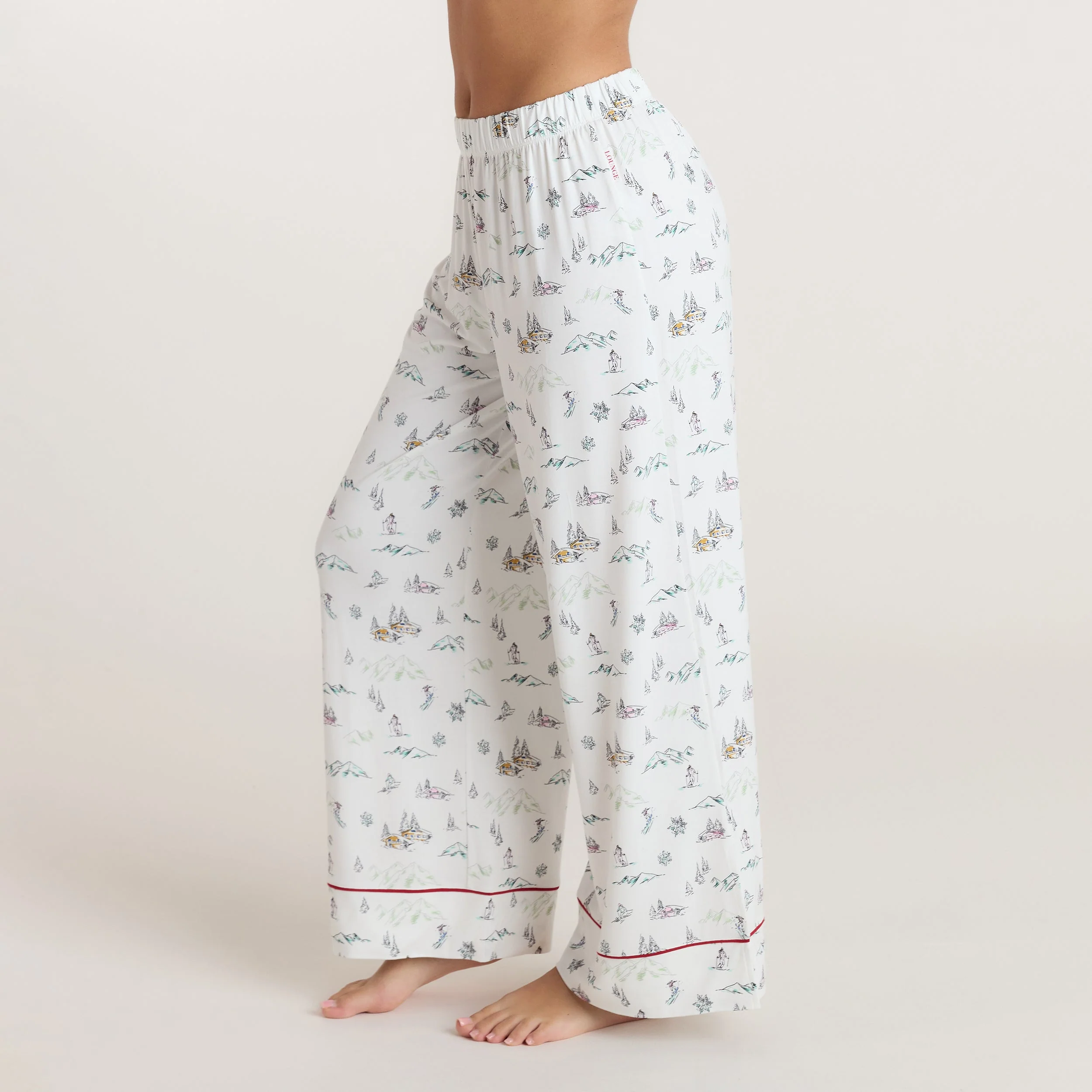 Alpine Dreams Pajama Bottoms - Ski Print - Image 2