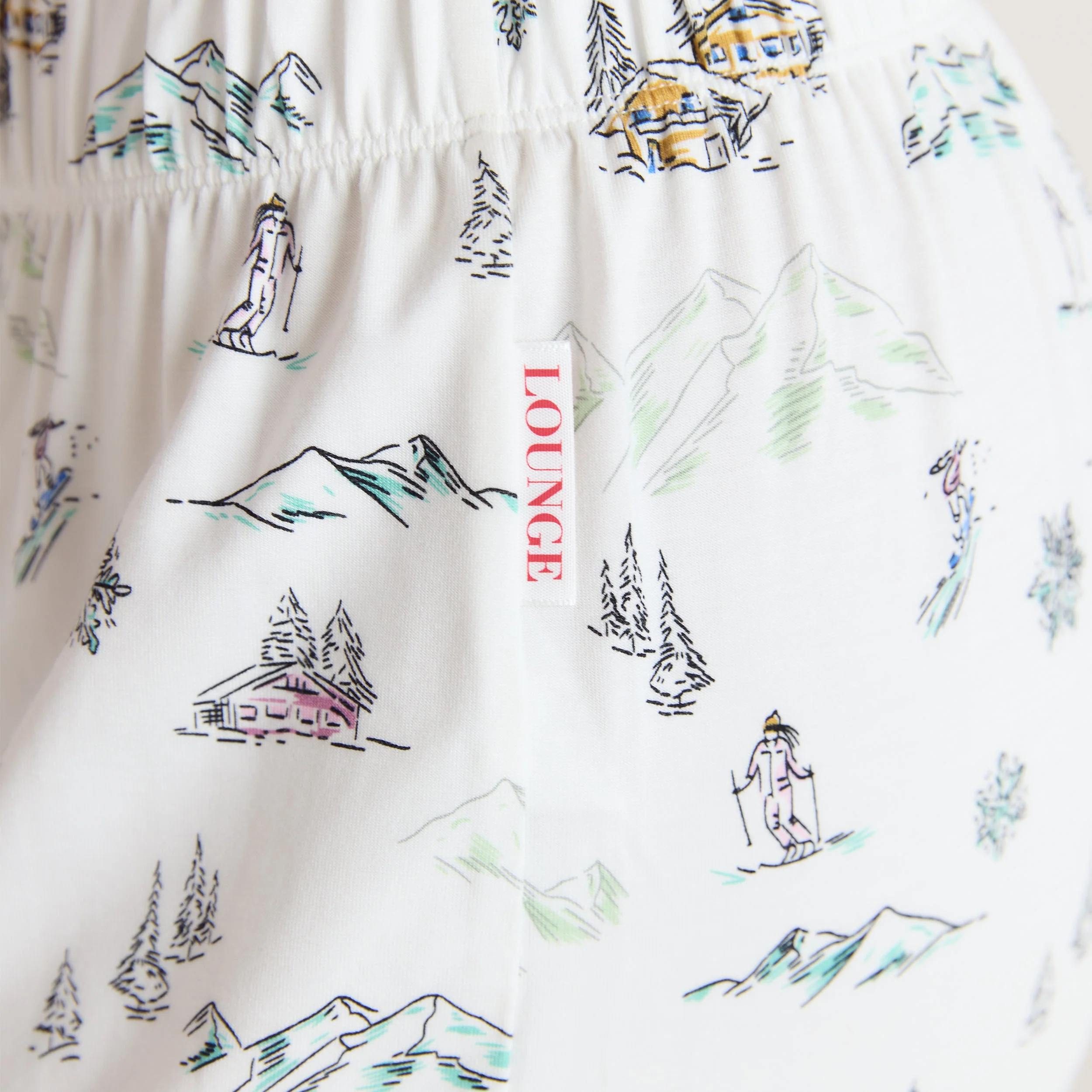 Alpine Dreams Pajama Bottoms - Ski Print - Image 4