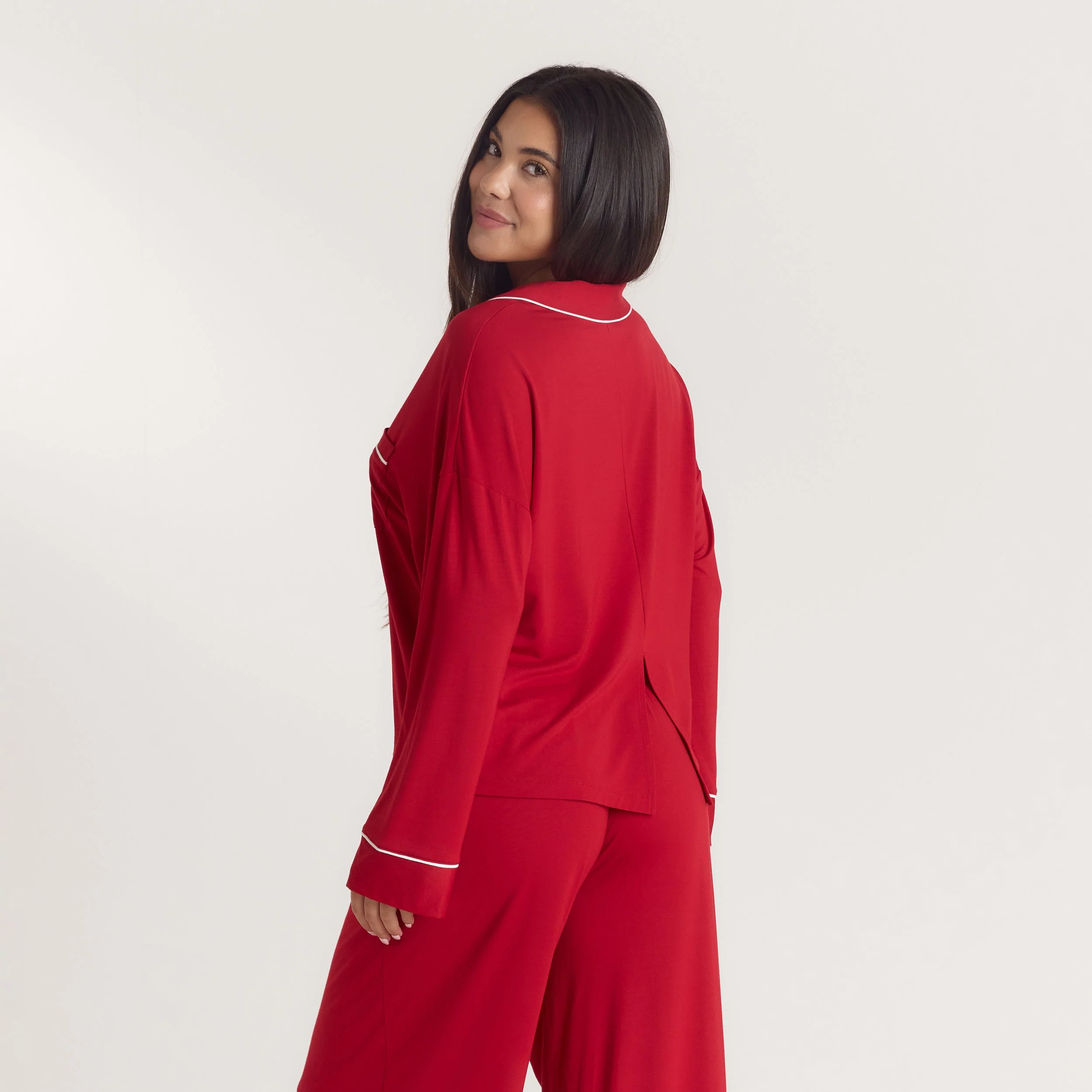 Alpine Dreams Pajama Shirt - Red - Image 2