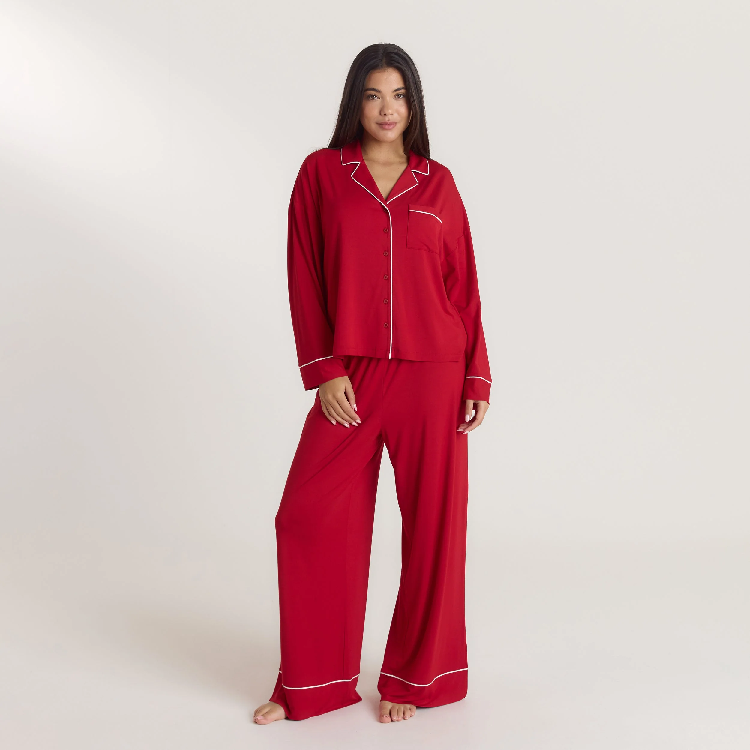 Alpine Dreams Pajama Shirt - Red - Image 3