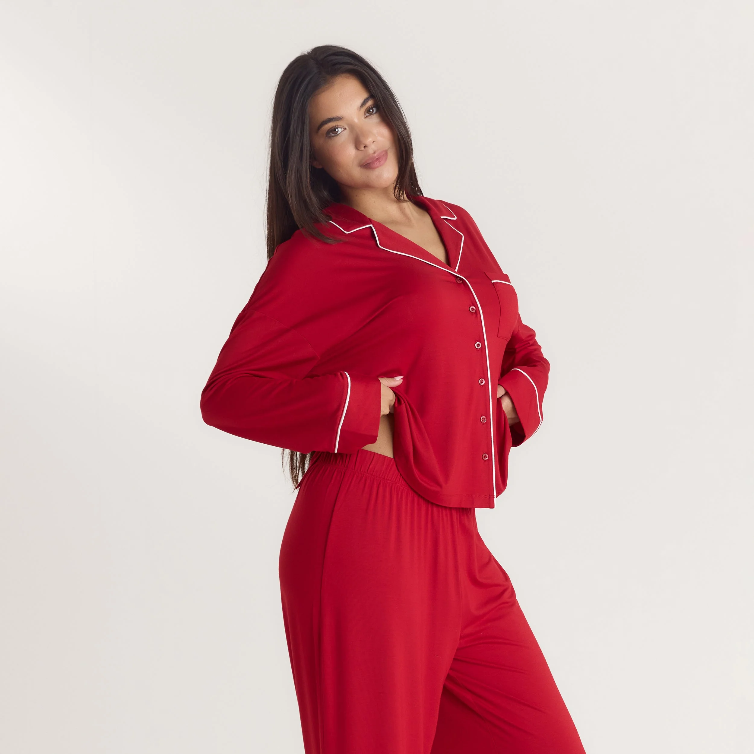 Alpine Dreams Pajama Shirt - Red - Image 5