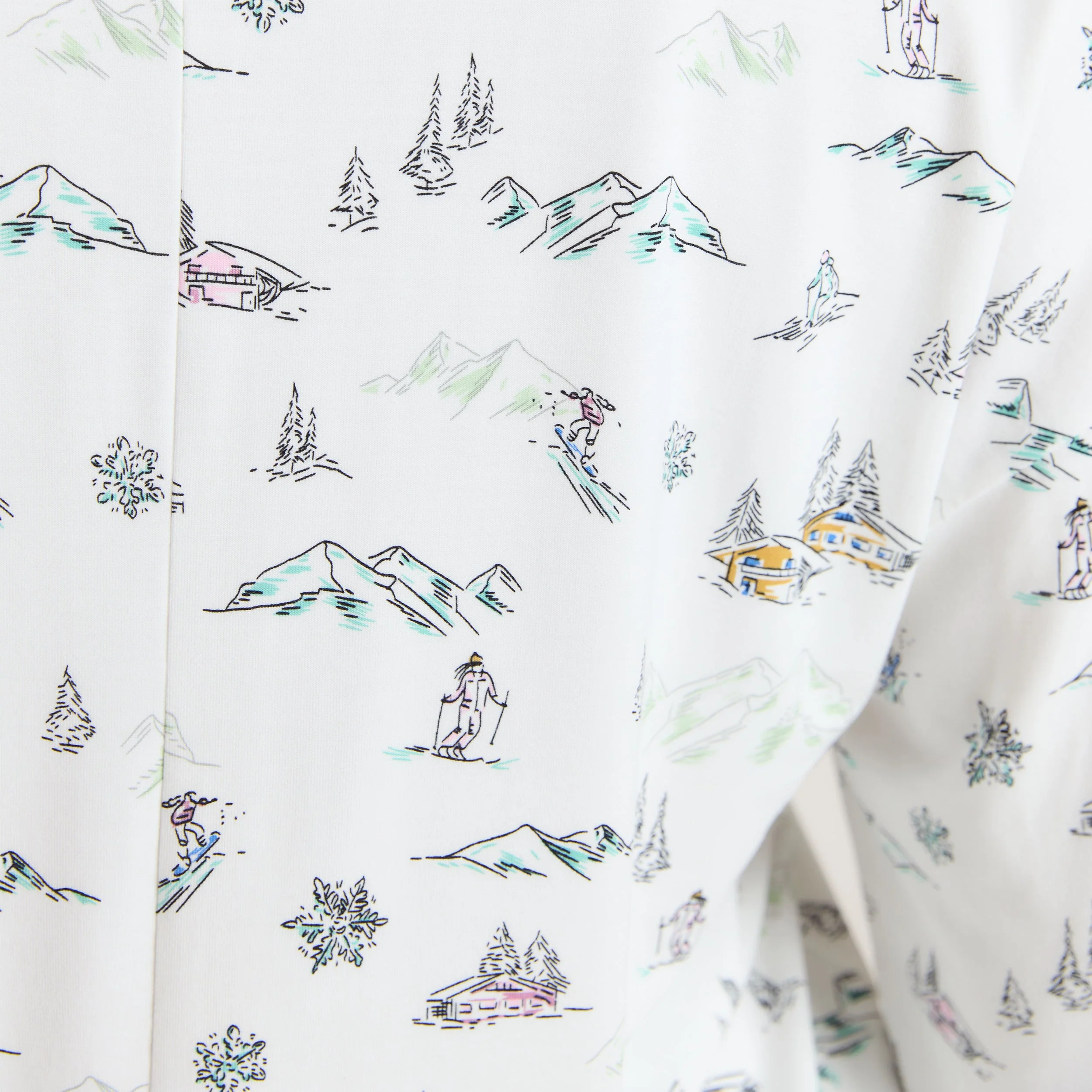 Alpine Dreams Pajama Shirt - Ski Print - Image 6