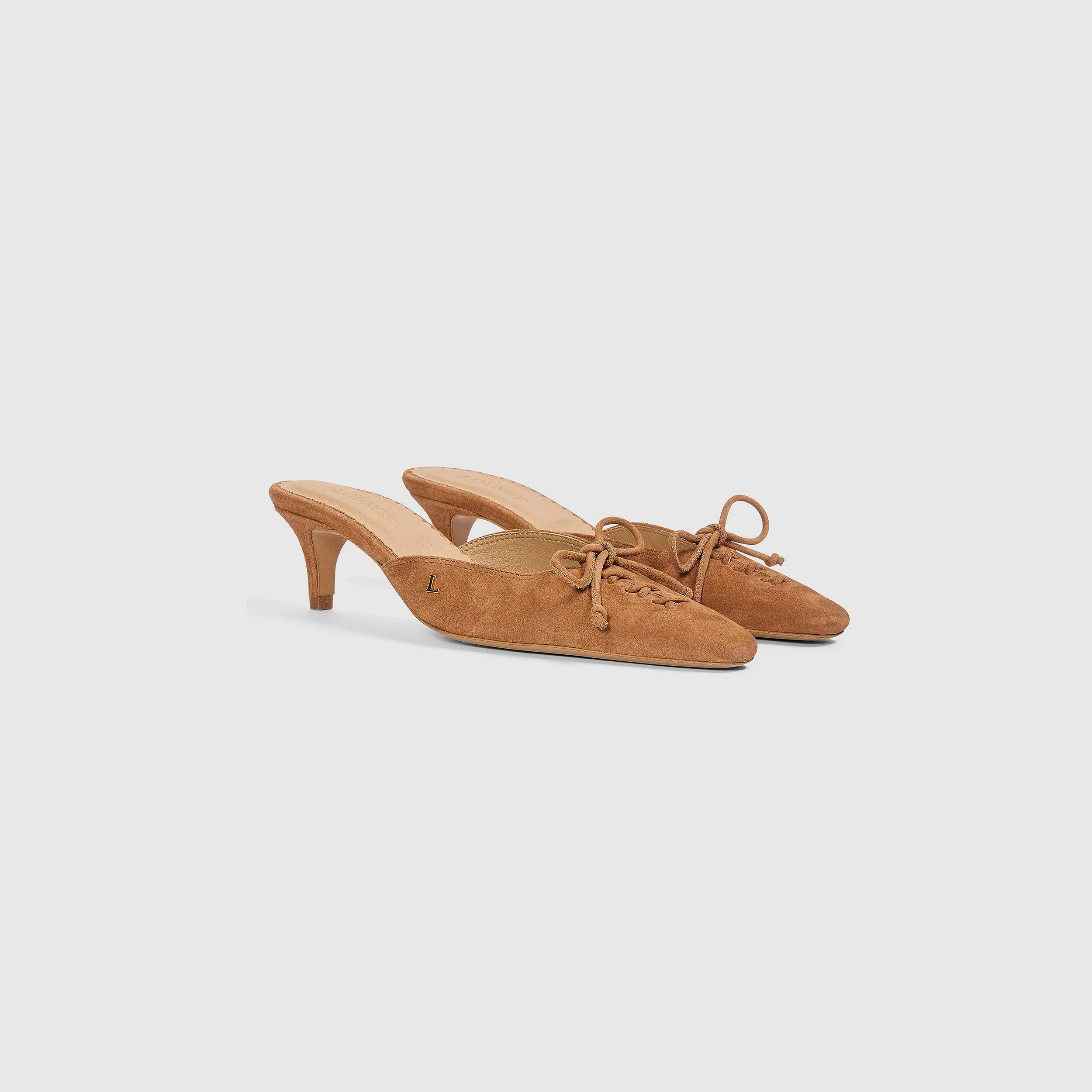 Annabelle Kitten Heels - Tan - Image 4
