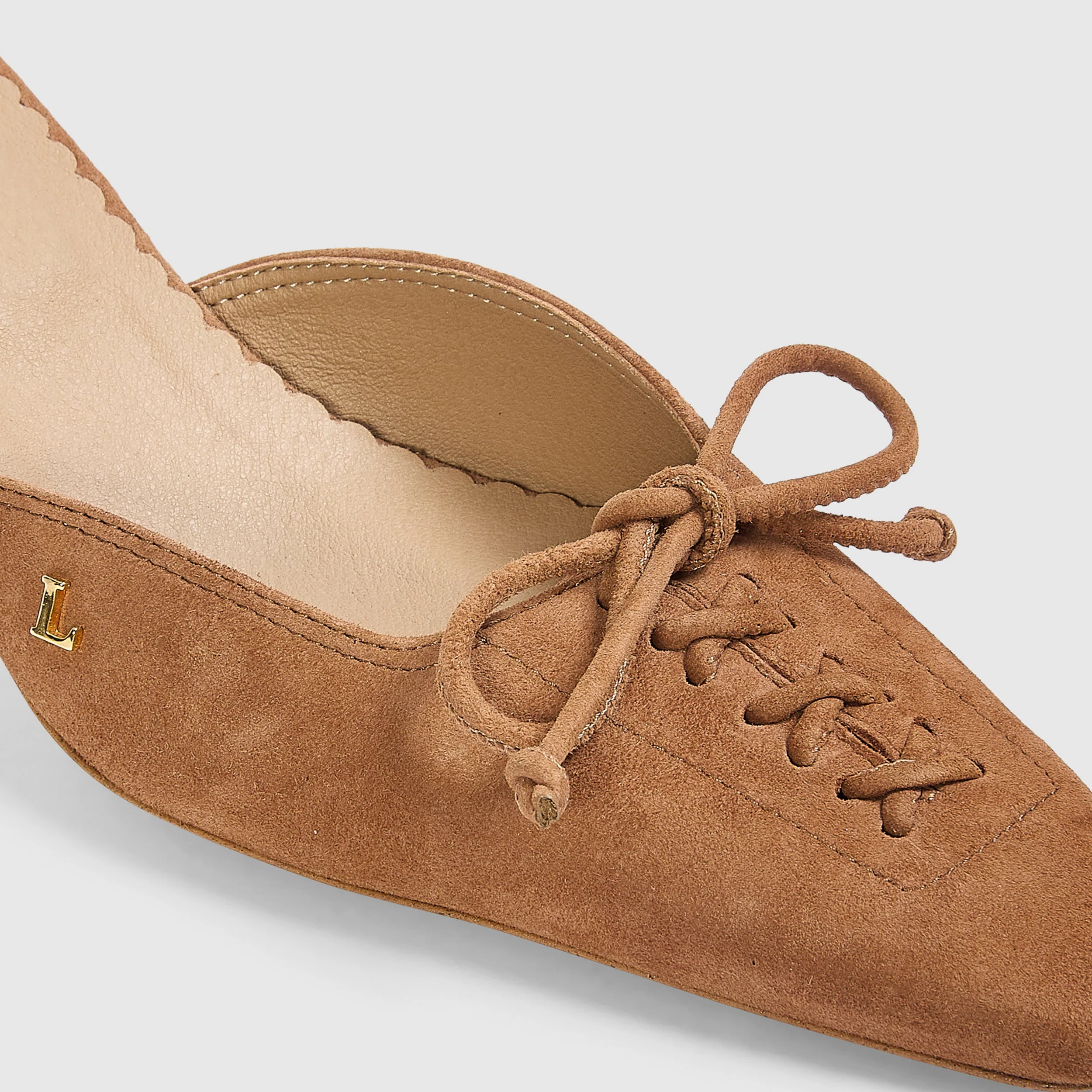 Annabelle Kitten Heels - Tan - Image 5