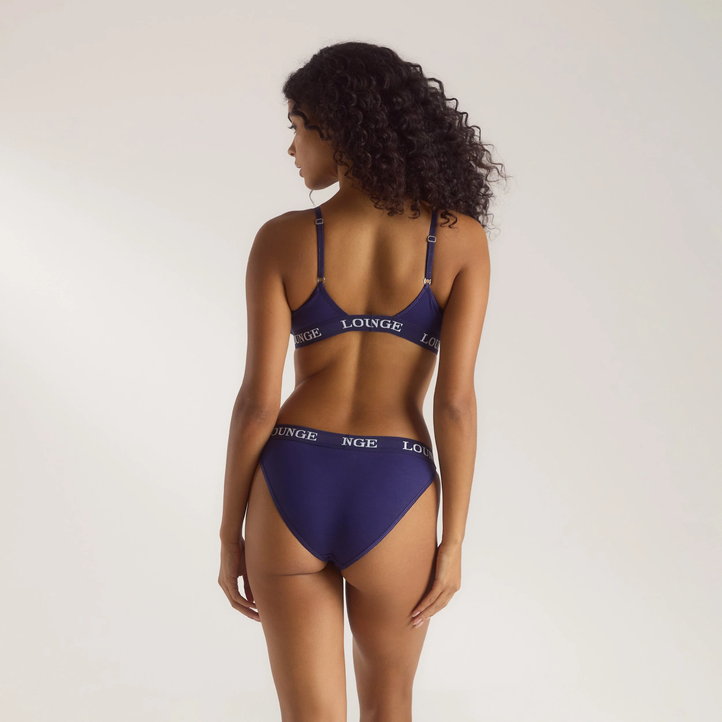 Bamboo Triangle Bra - Navy - Image 10