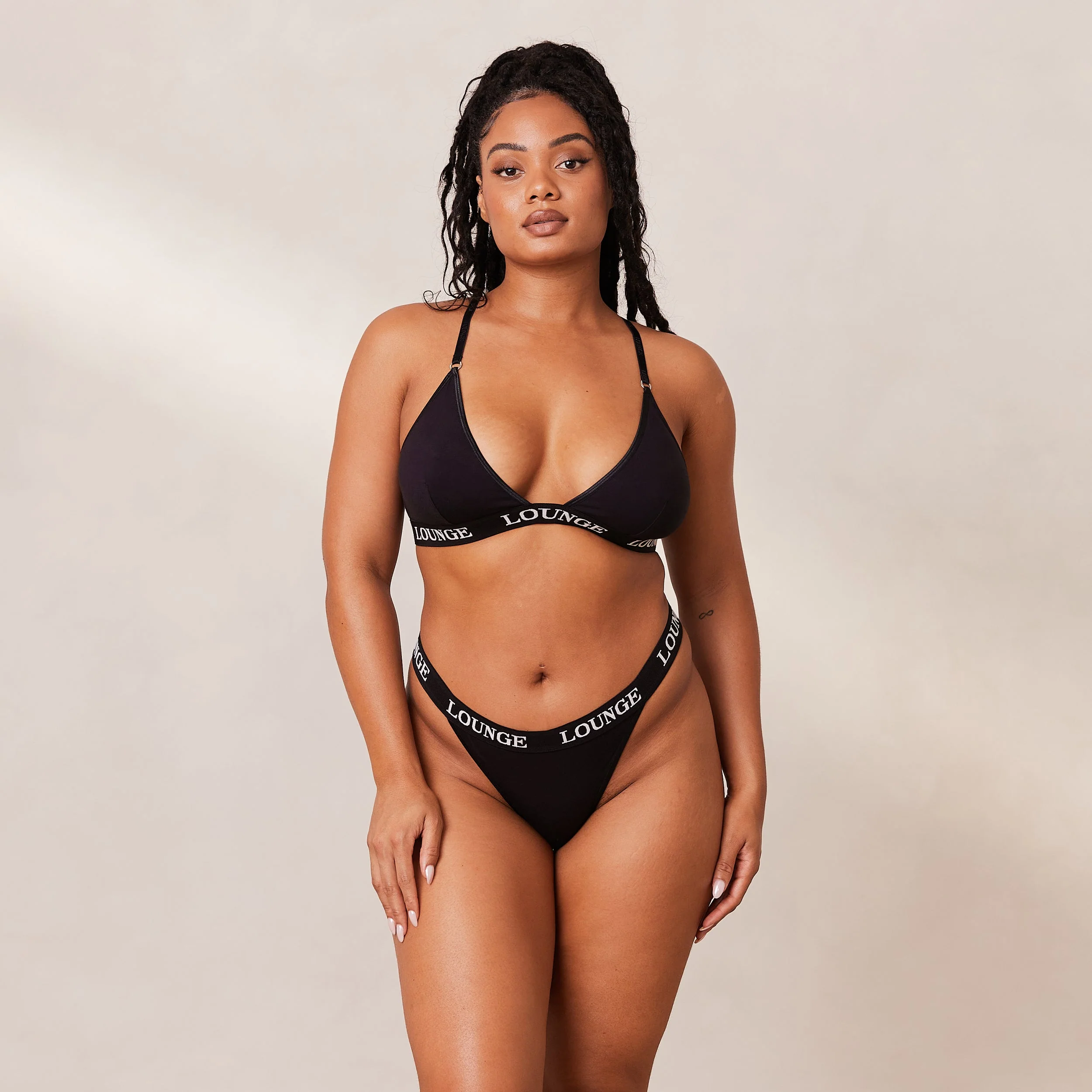 Bamboo Triangle Bra - All Black - Image 7