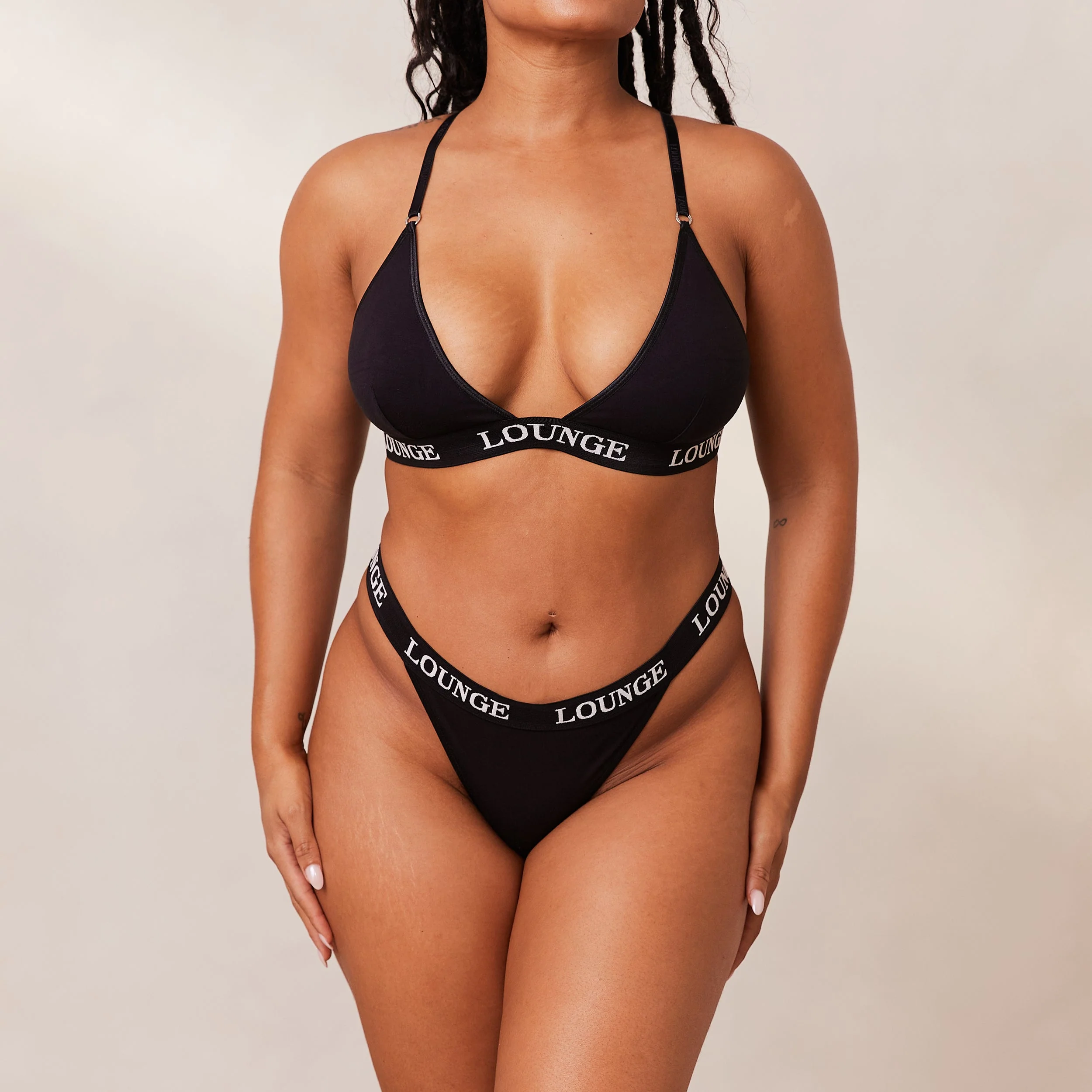 Bamboo Triangle Bra - All Black - Image 9