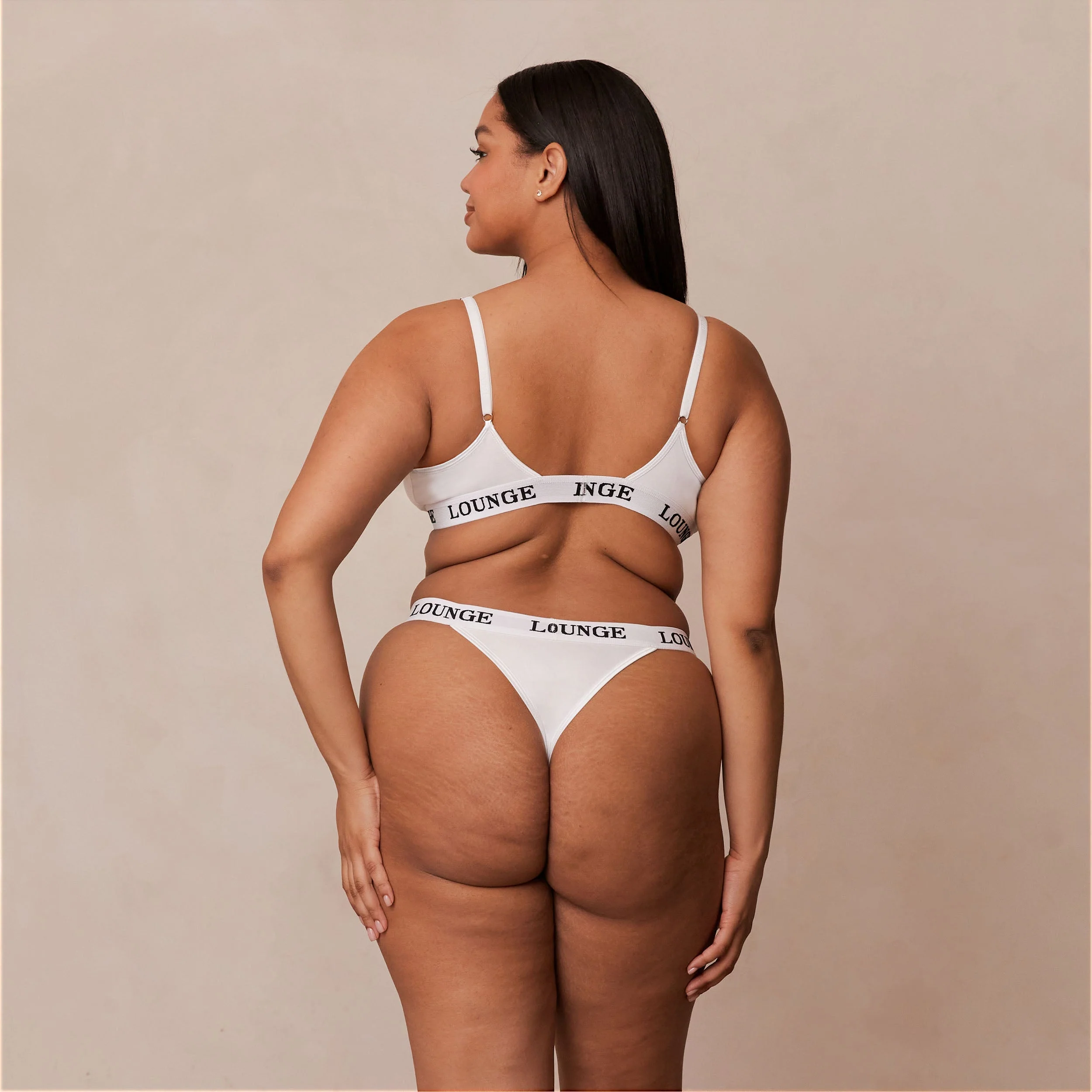 Bamboo Triangle Bra - All White - Image 8