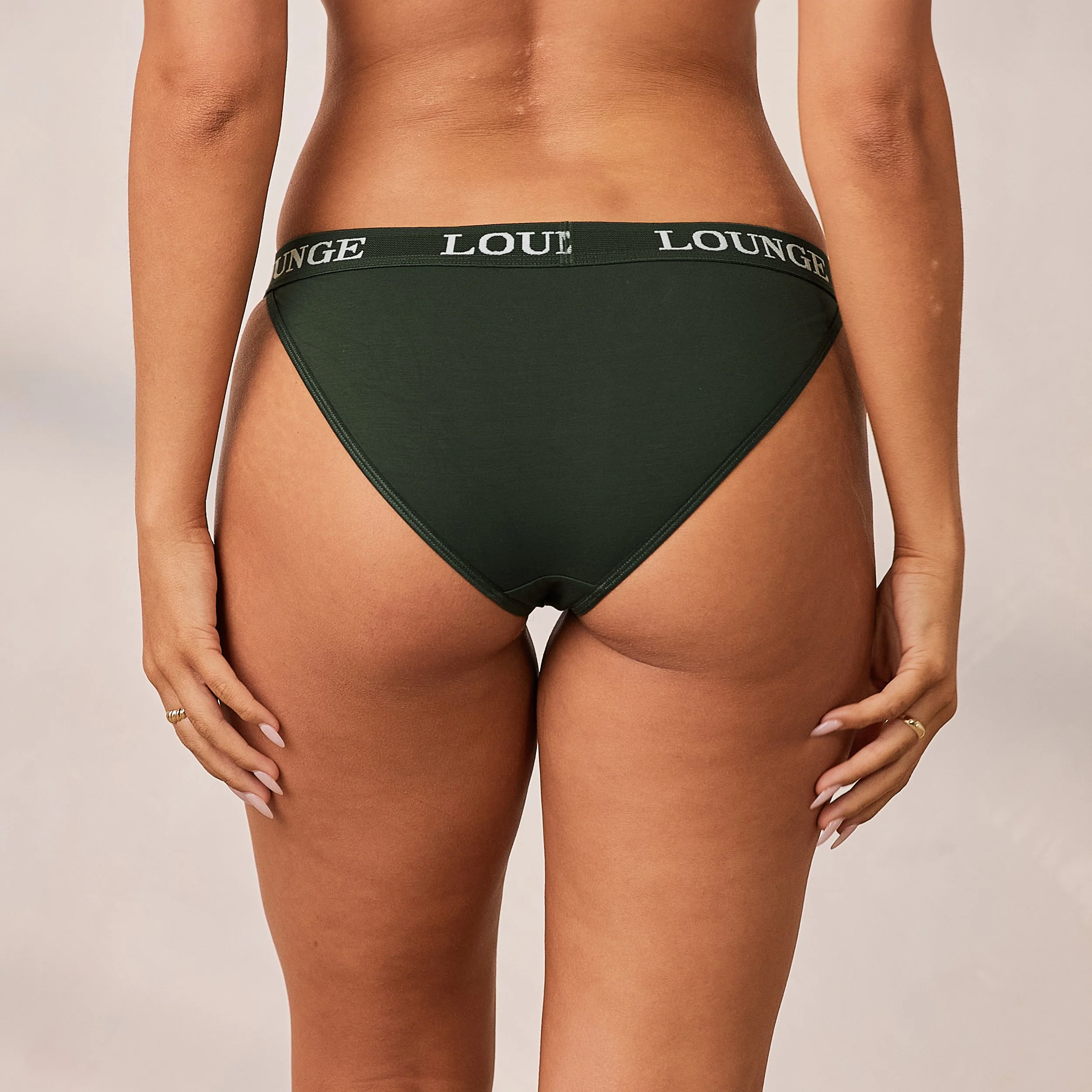 Bamboo Triangle Briefs - Pine Green - Image 3