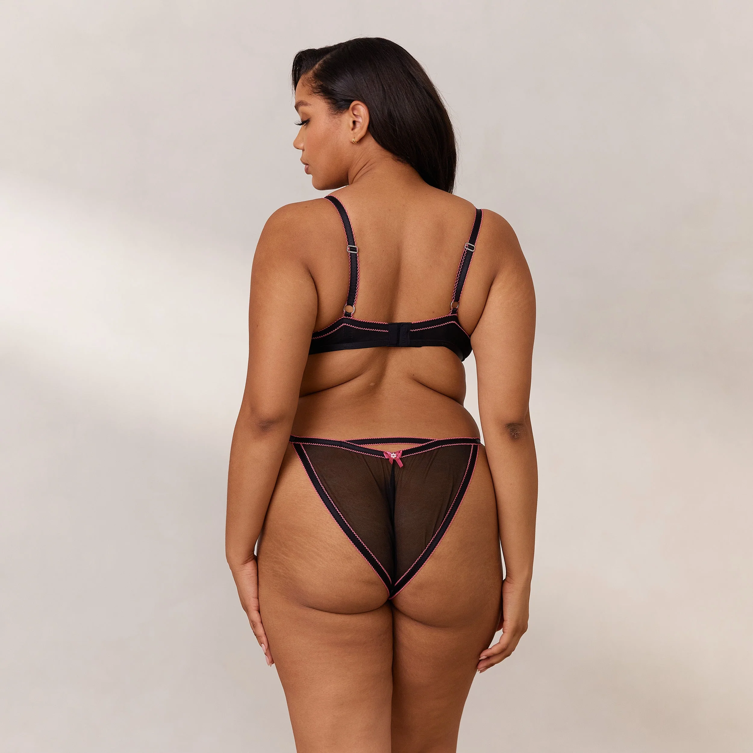 Bloom Embroidered Balcony Bra - Black - Image 21