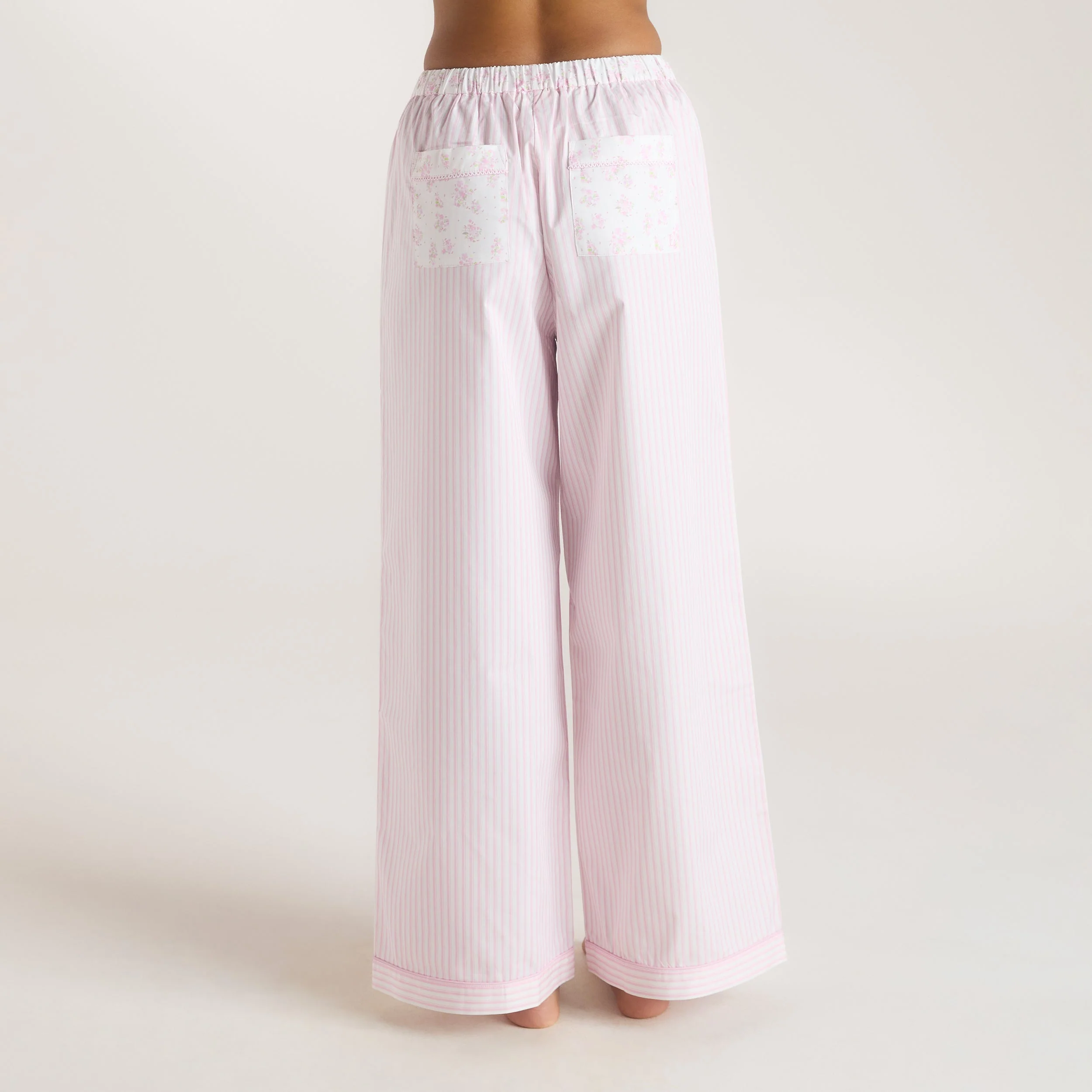 Bloom & Stripe Pajama Pants - Pink - Image 2