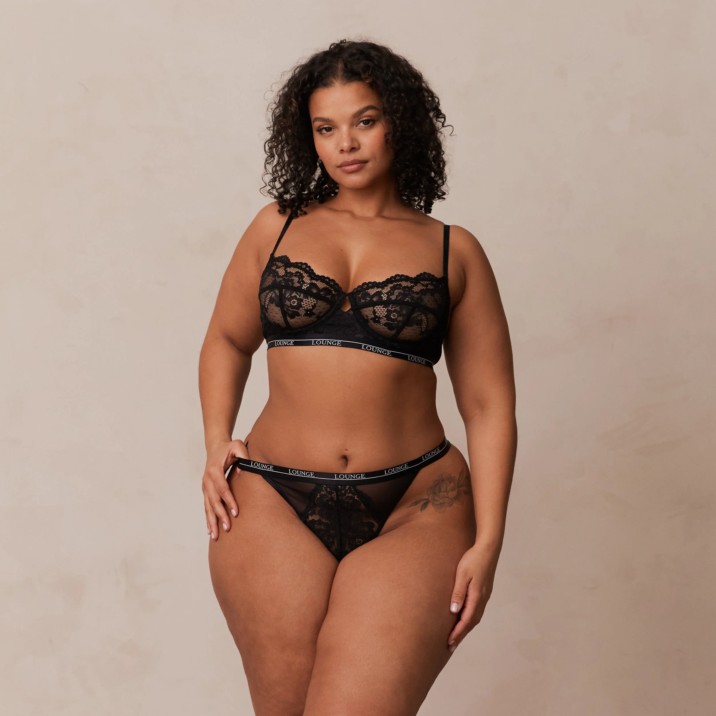 Blossom Balcony Bra - Black - Image 5