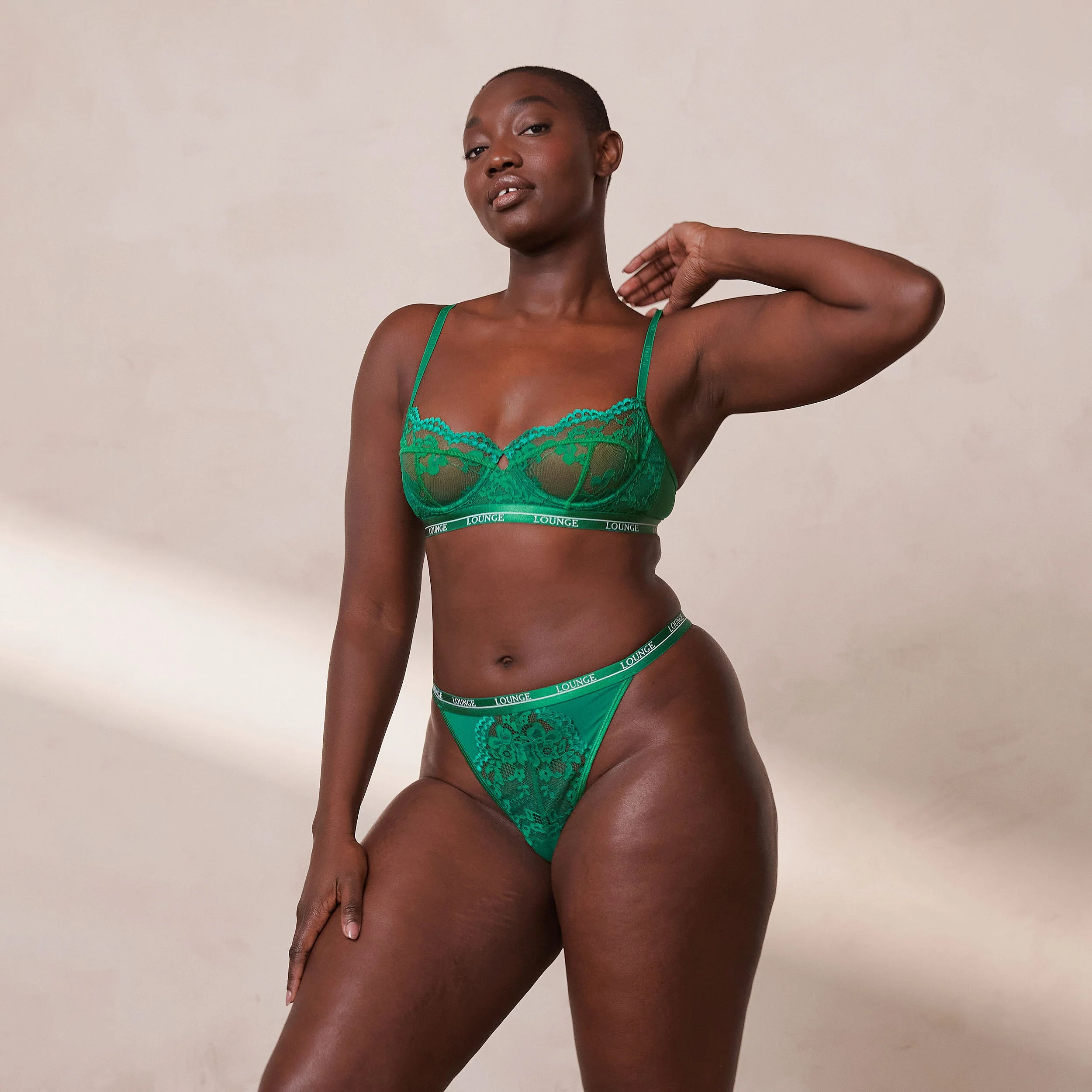 Blossom Balcony Bra  - Emerald - Image 11