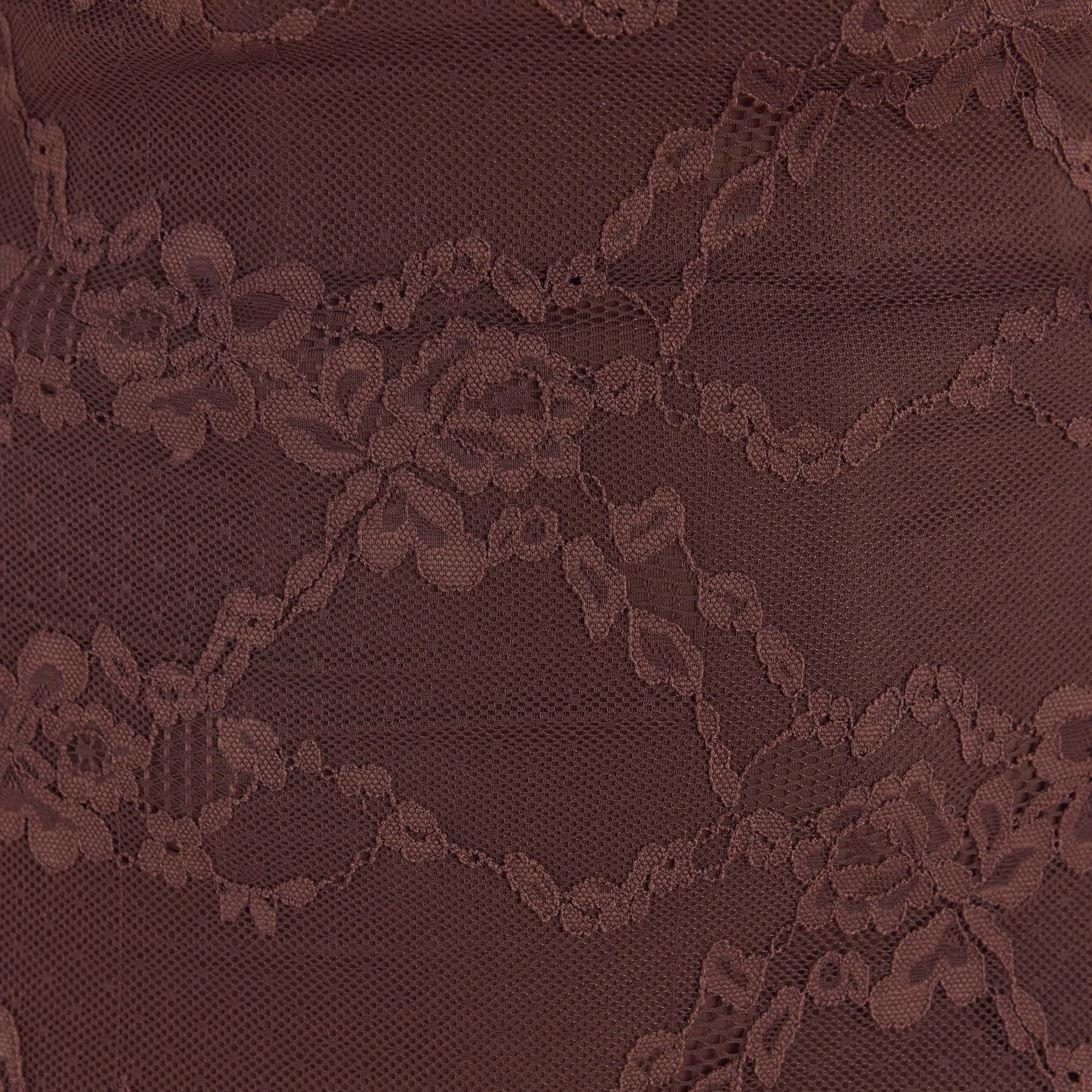 Blossom Maxi Dress with Bodysuit - Chocolate - Image 3