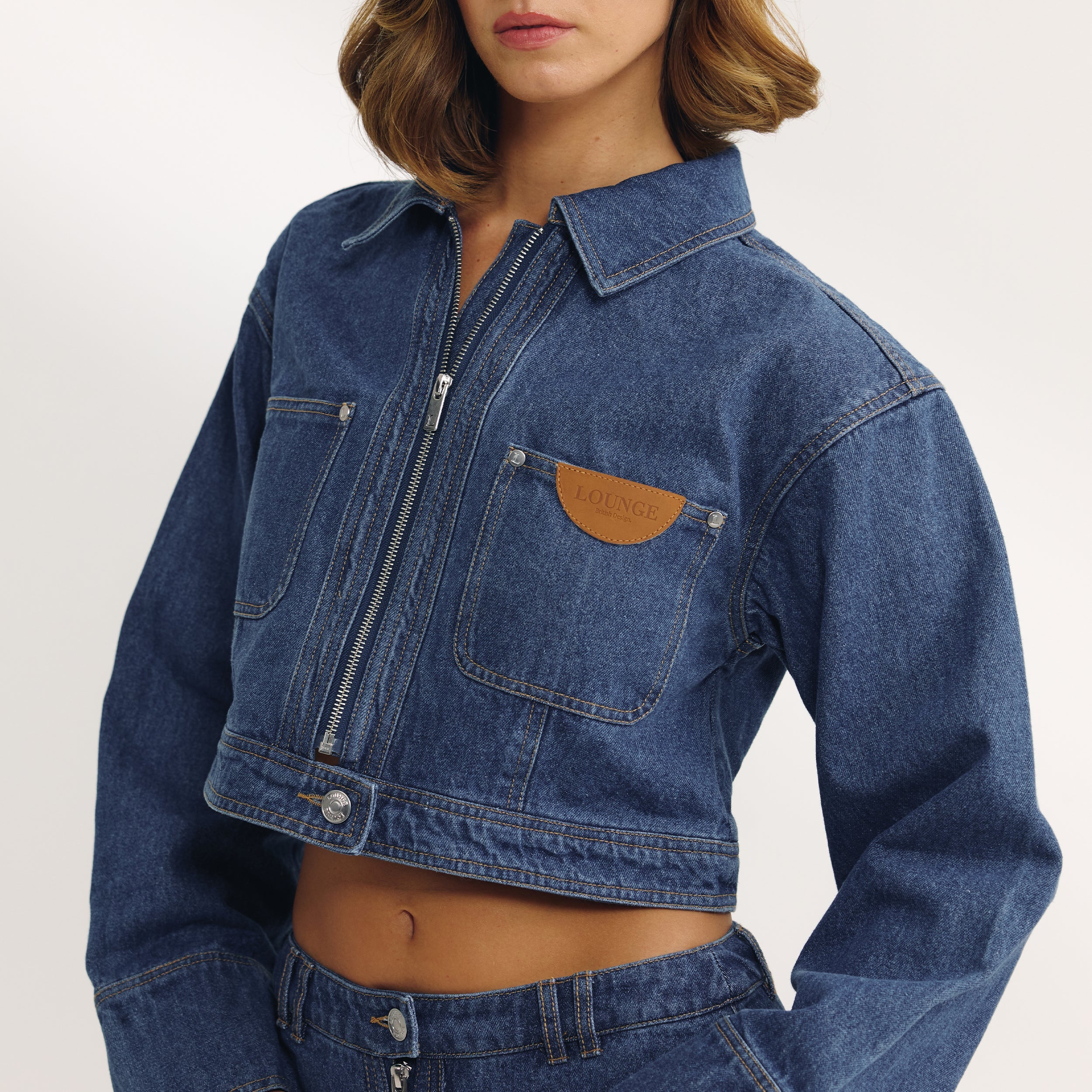 Boxy Denim Jacket - Blue - Image 2
