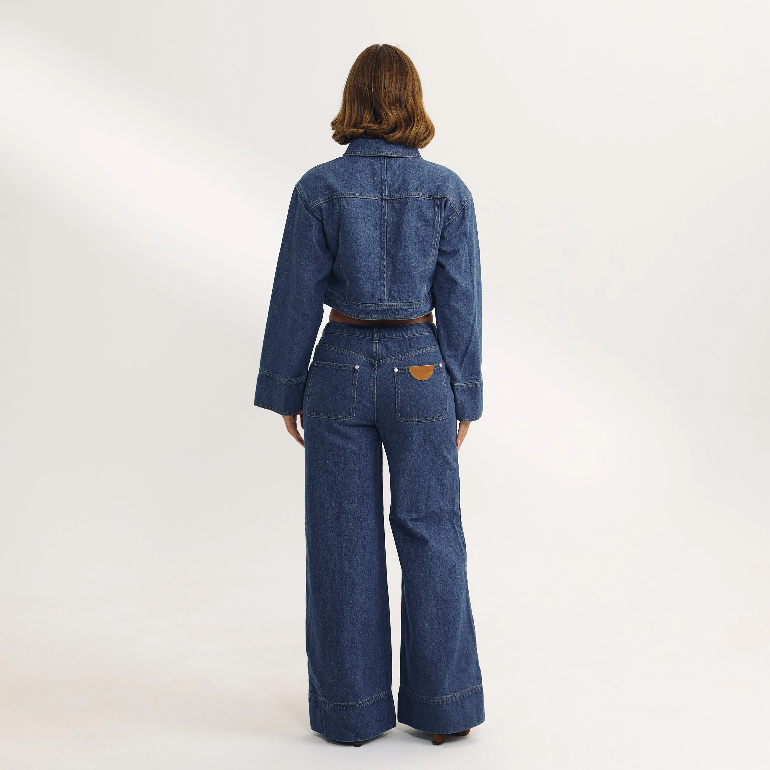Boxy Denim Jacket - Blue - Image 5