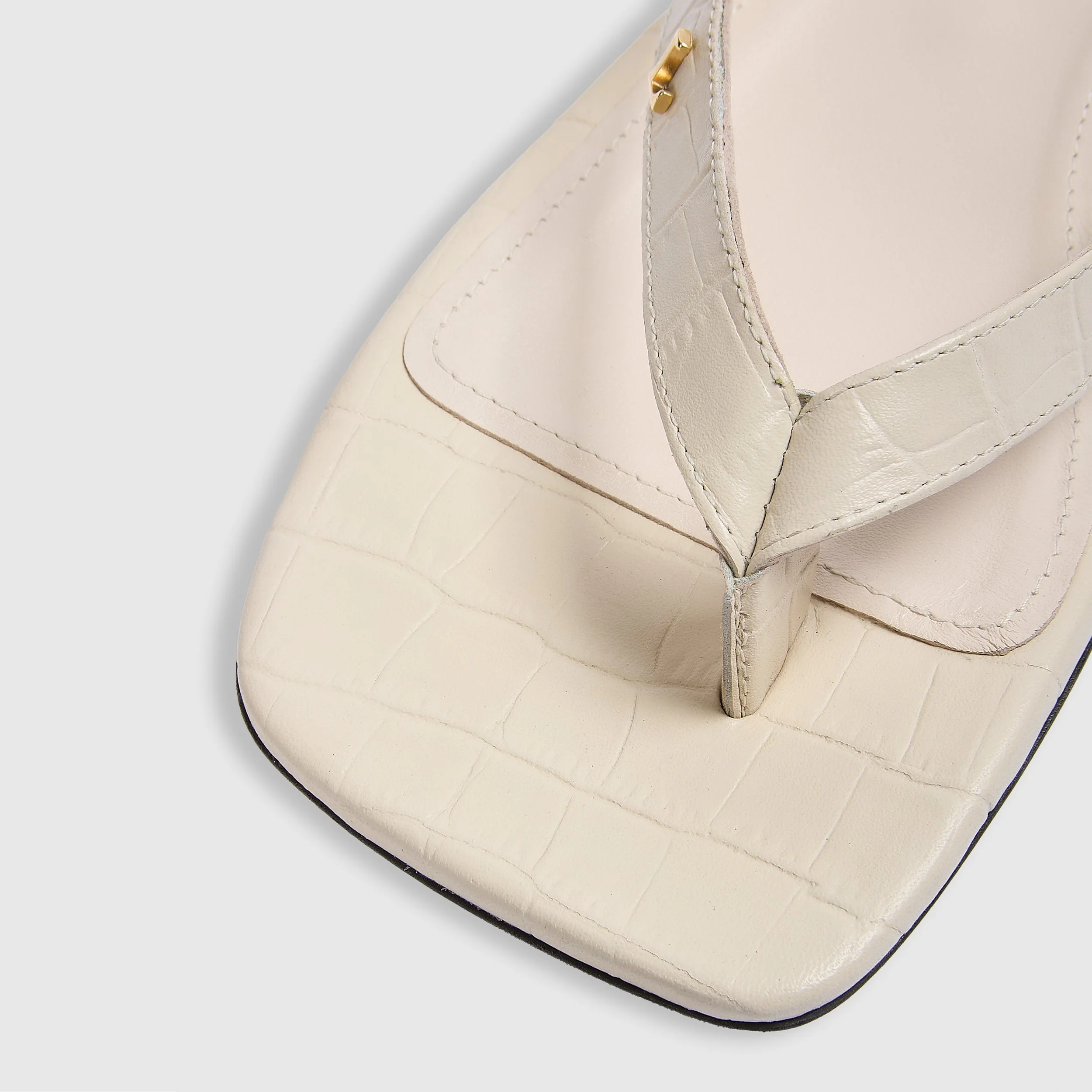 Brielle Flip Flops - Cream - Image 4