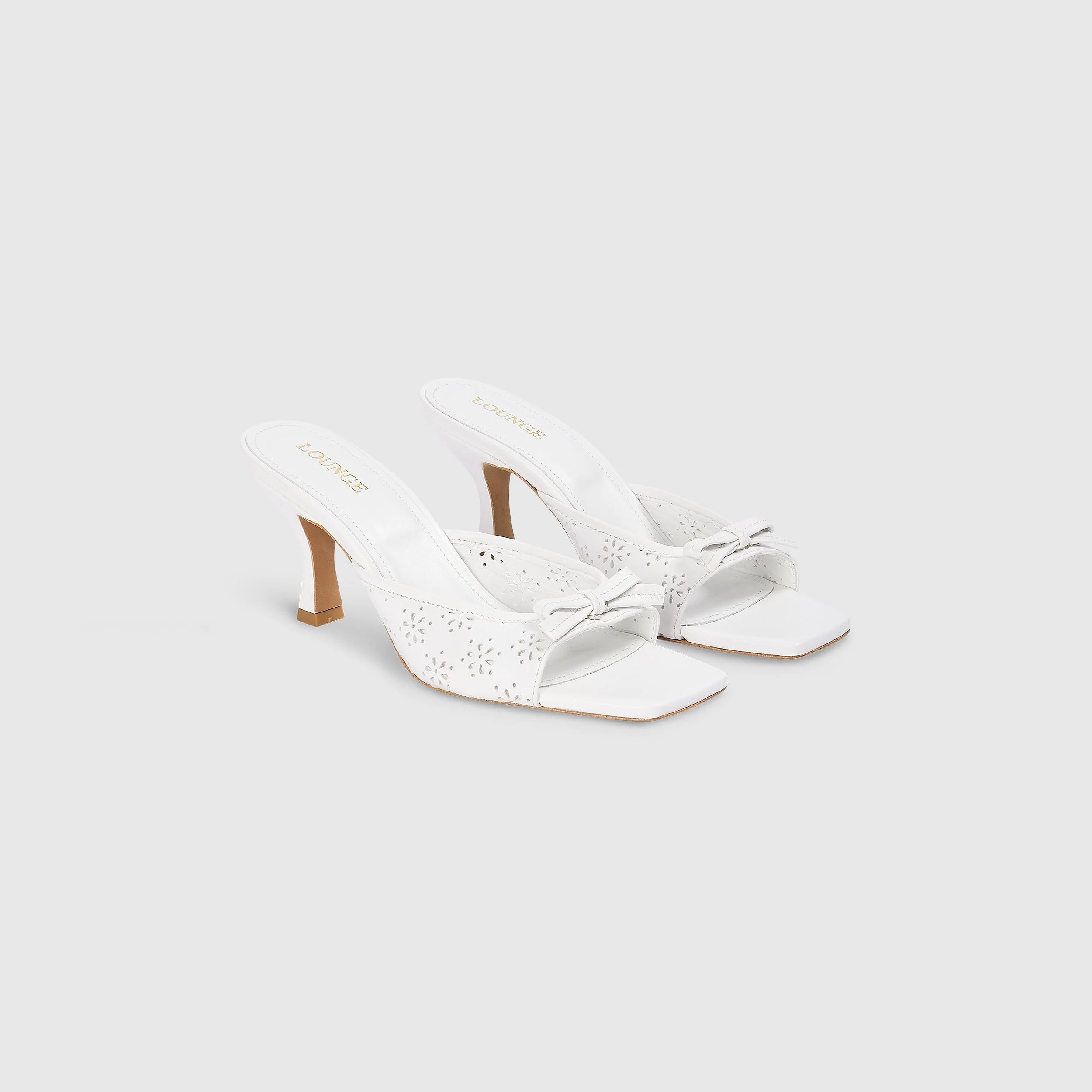 Capri Kitten Heels - White - Image 3