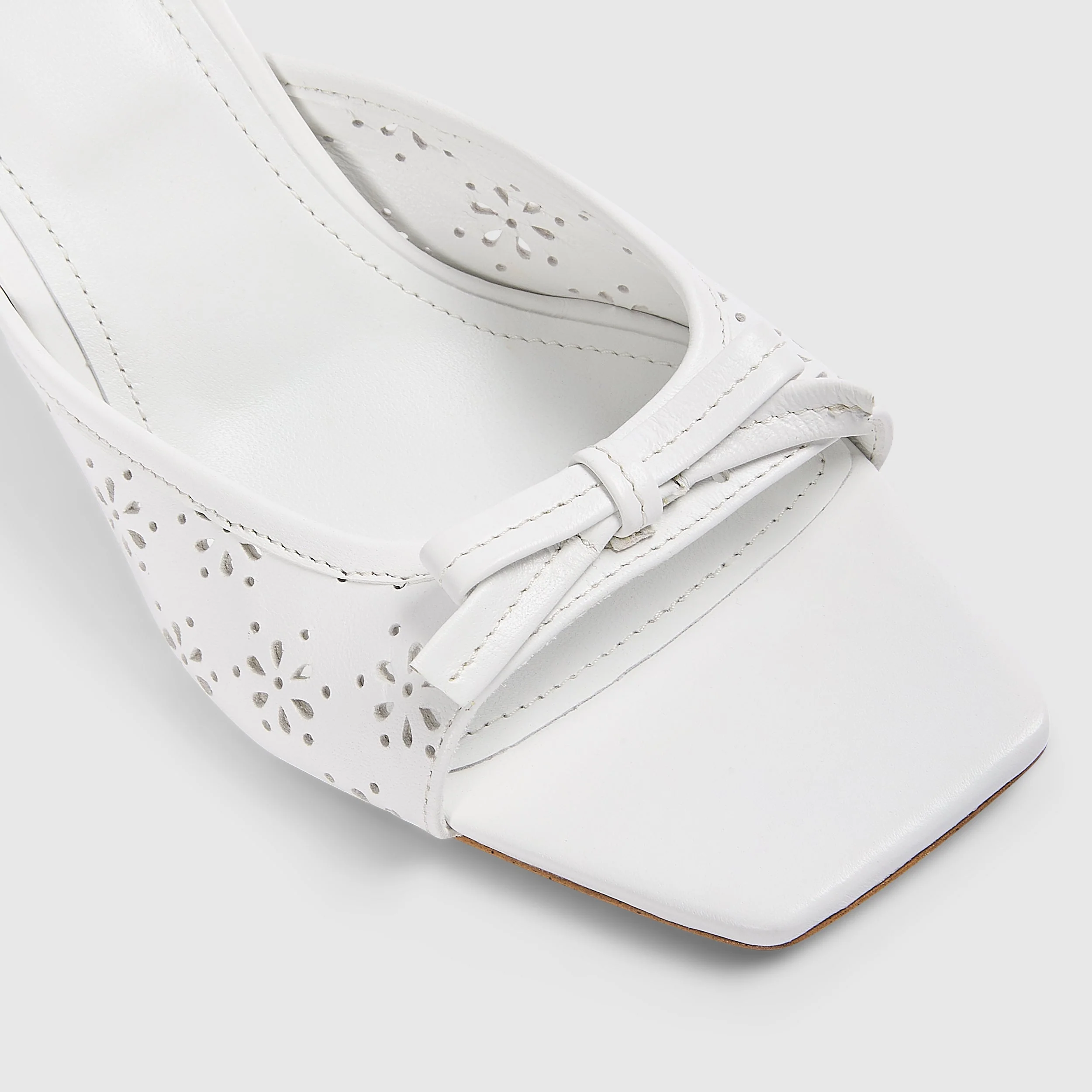 Capri Kitten Heels - White - Image 6