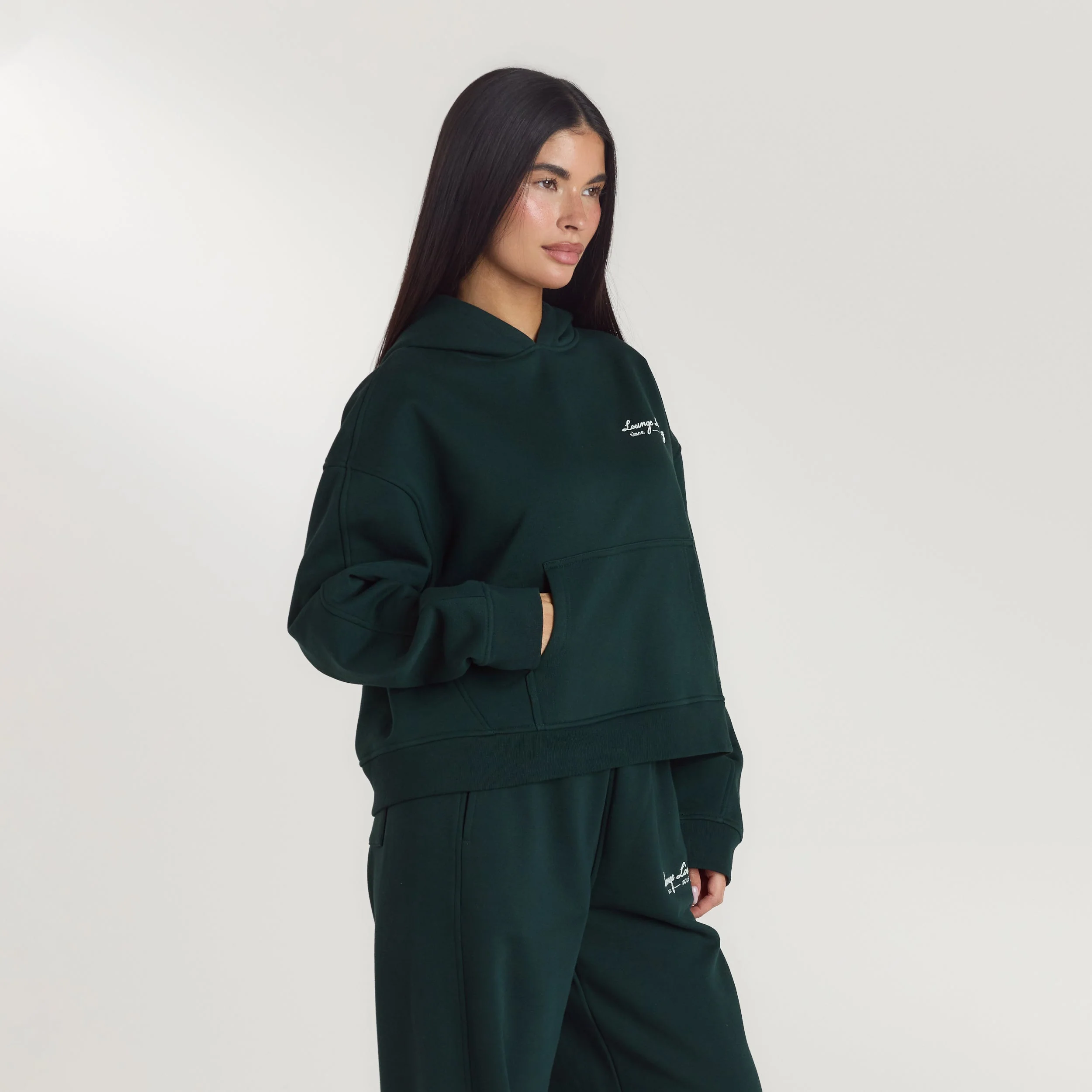 Lounge Living Hoodie - Forest Green - Image 6