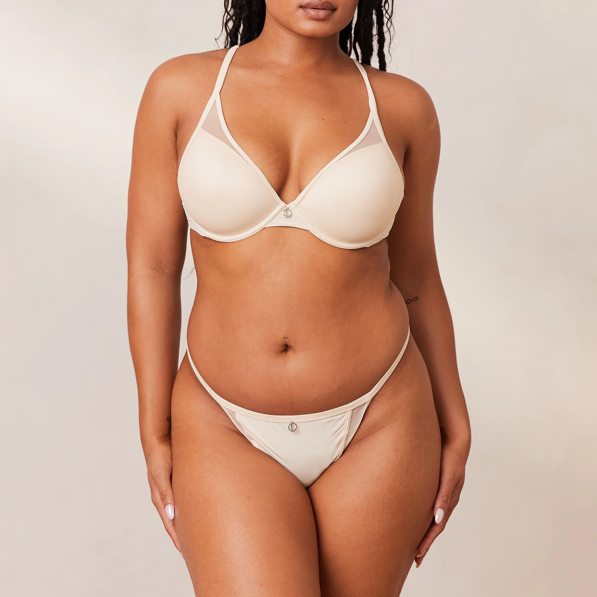 Classic Plunge T-shirt Bra  - Latte - Image 21