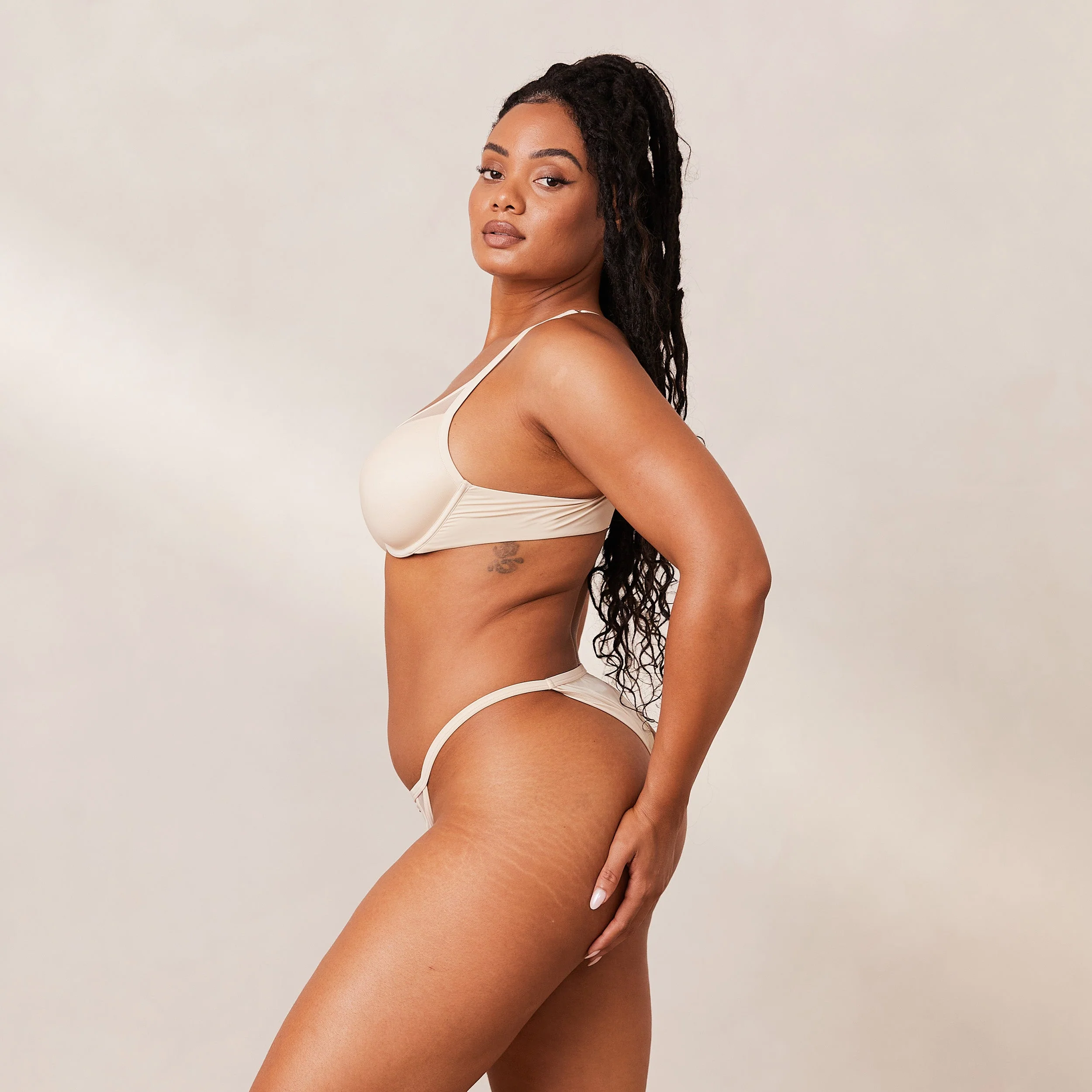 Classic Plunge T-shirt Bra  - Latte - Image 23