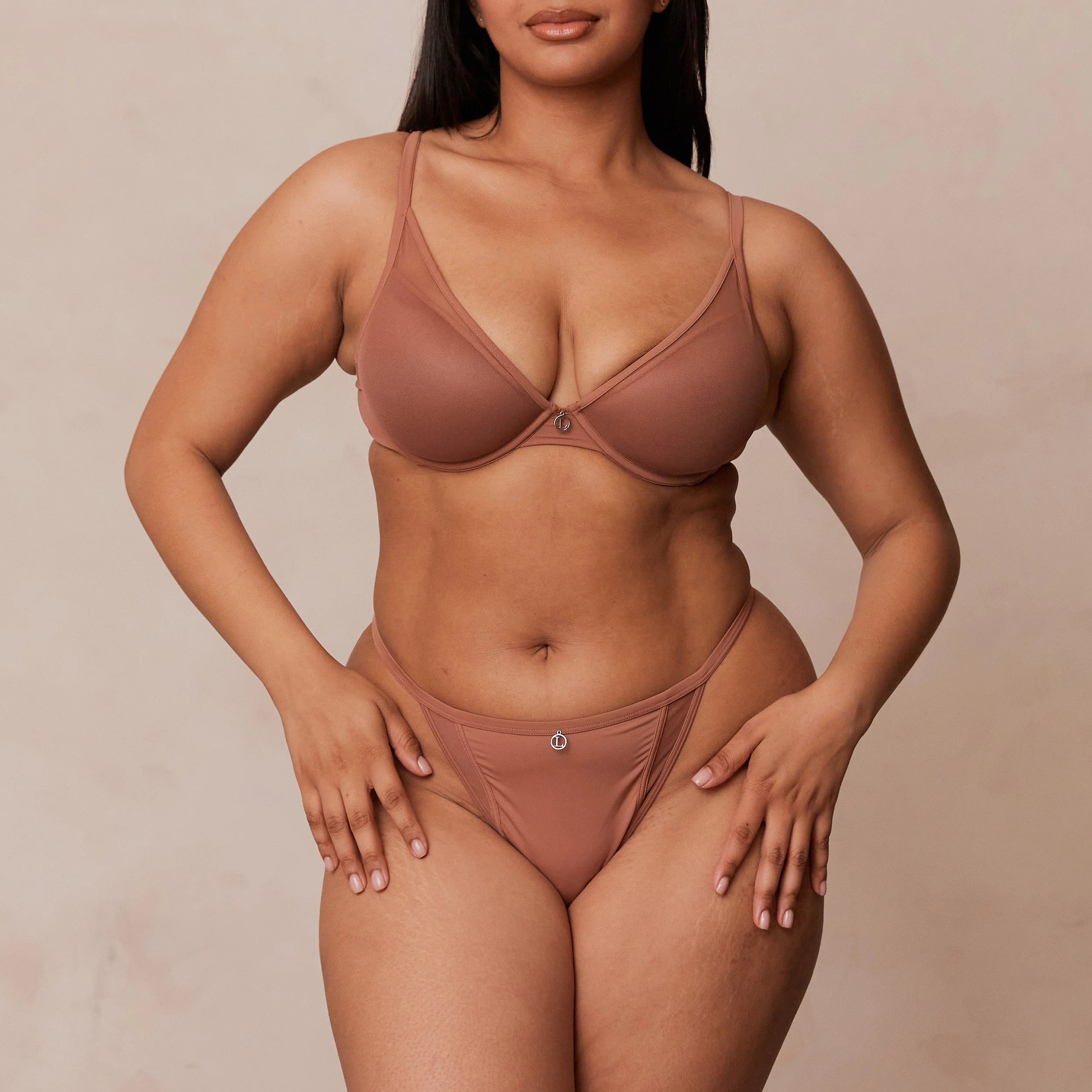 Classic Plunge T-shirt Bra  - Mocha - Image 6