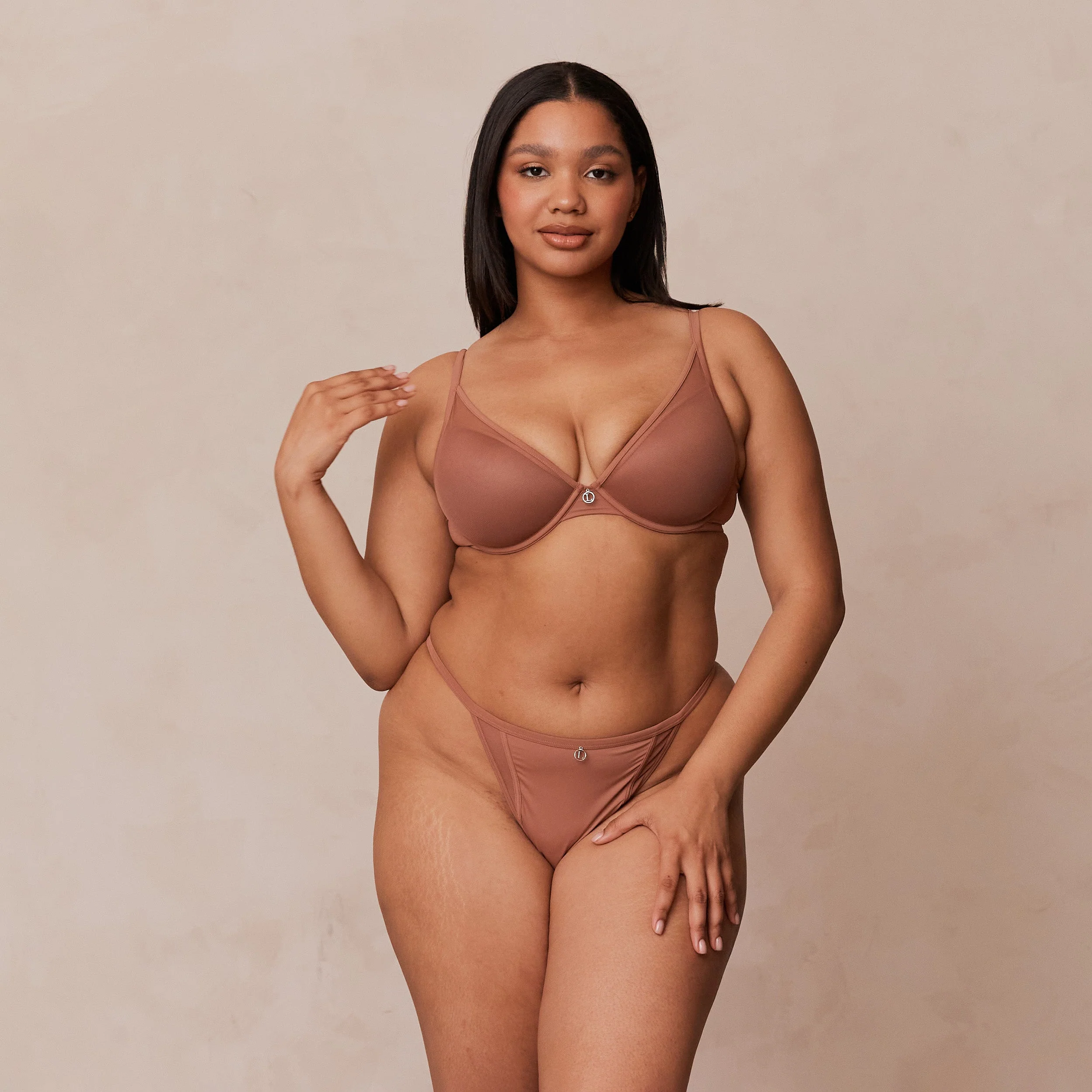 Classic Plunge T-shirt Bra  - Mocha - Image 8