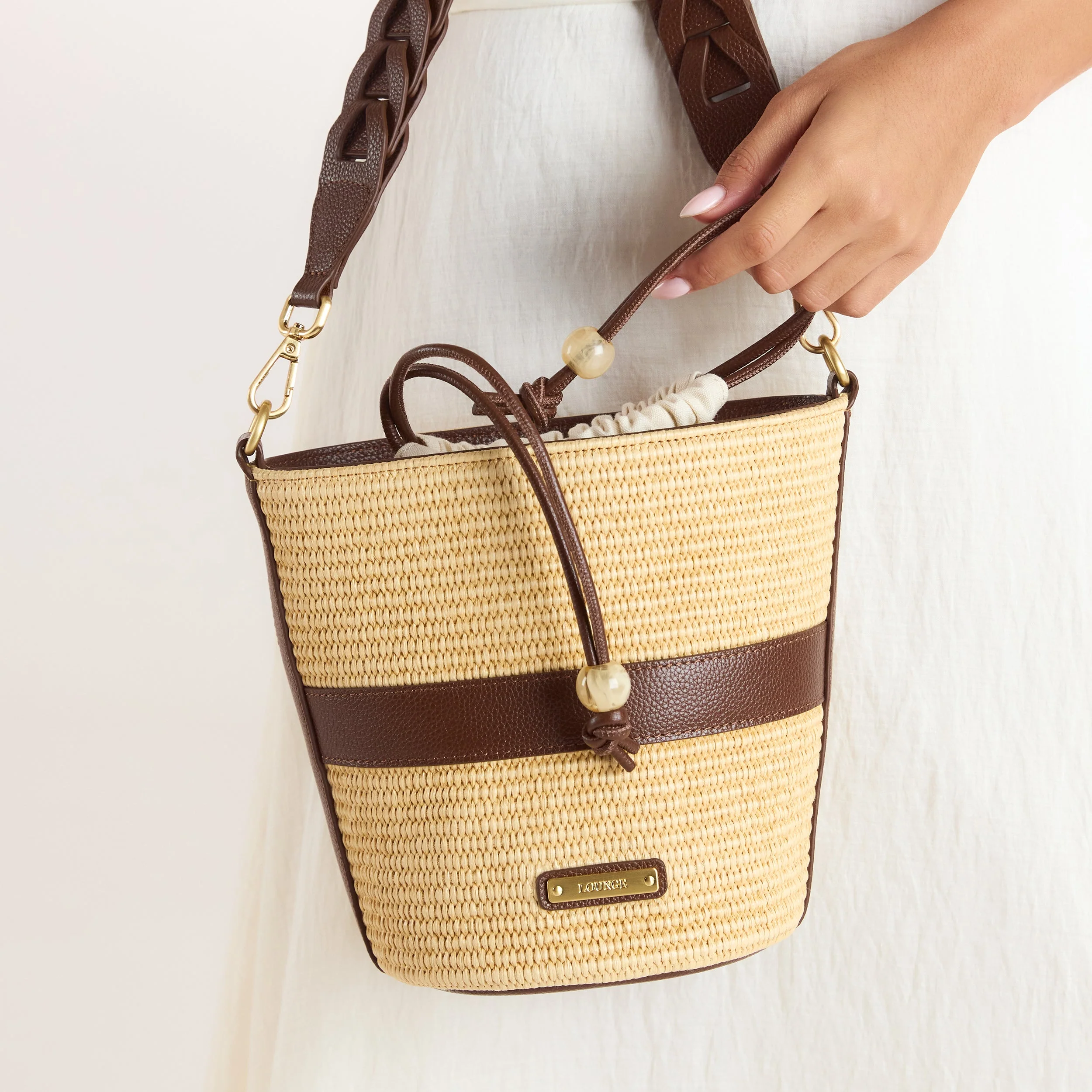 Cleo Bucket Bag - Beige - Image 2