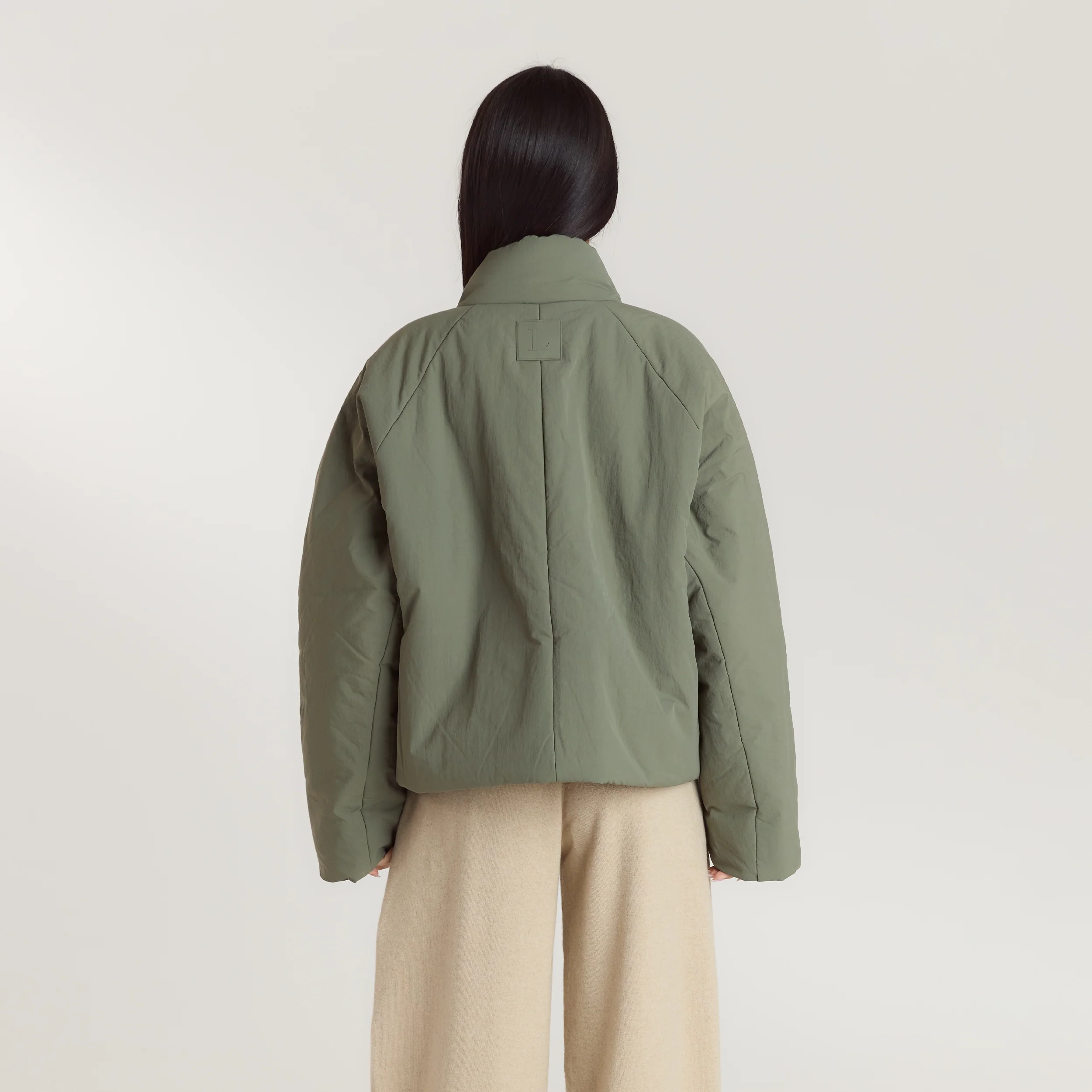 Cocoon Puffer Coat - Sage - Image 6