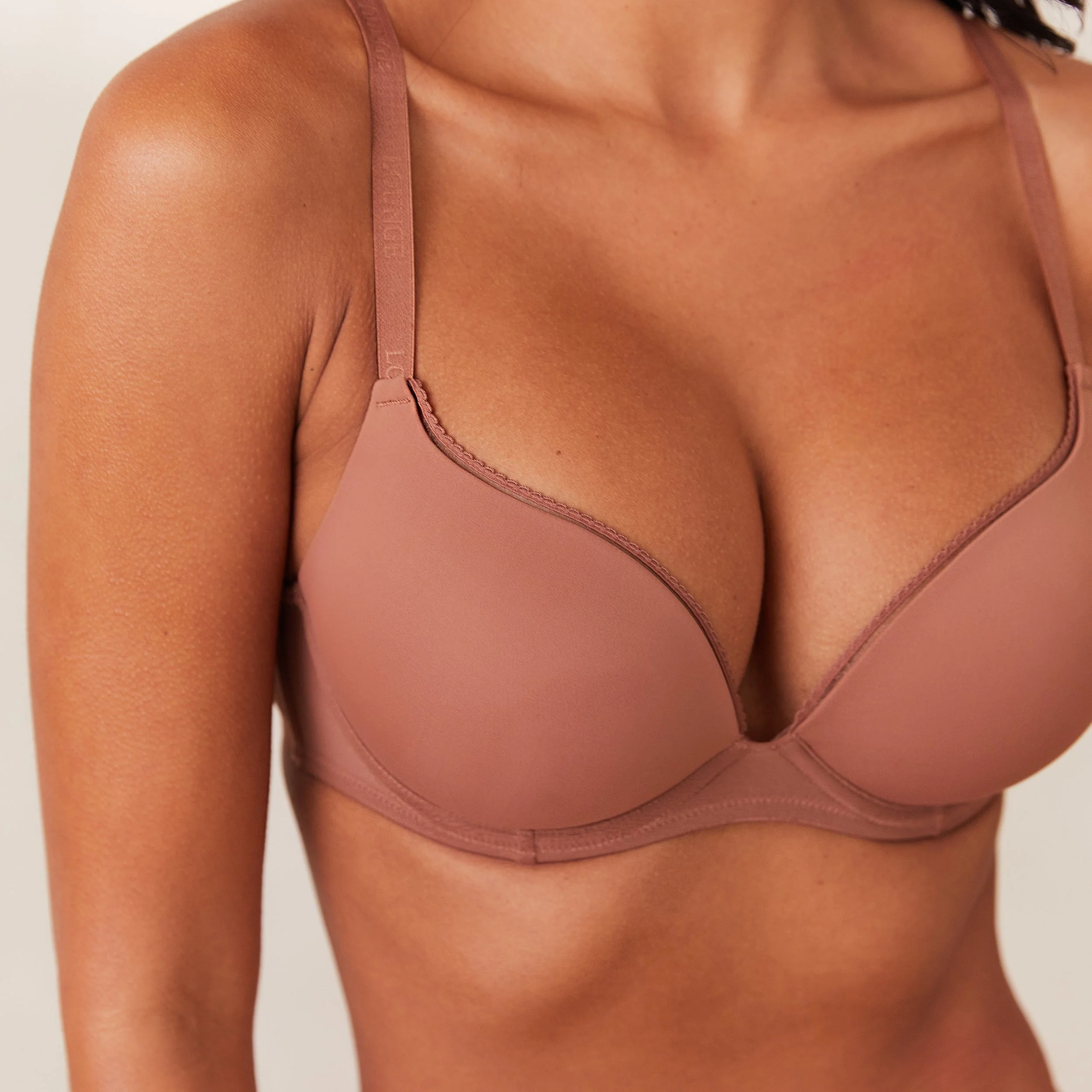 Comfort High Push-Up T-shirt Bra - Mocha - Image 4