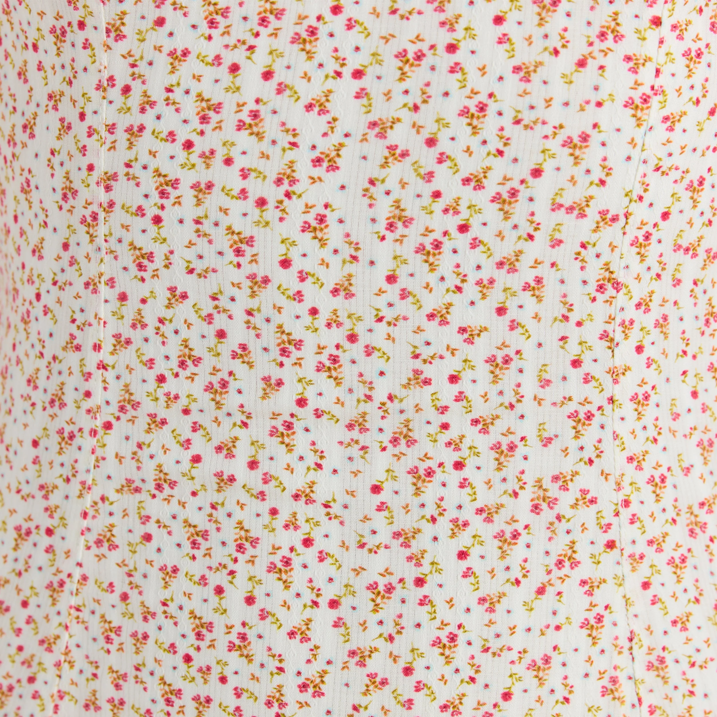 Corset Back Maxi Dress - Cream Floral - Image 3
