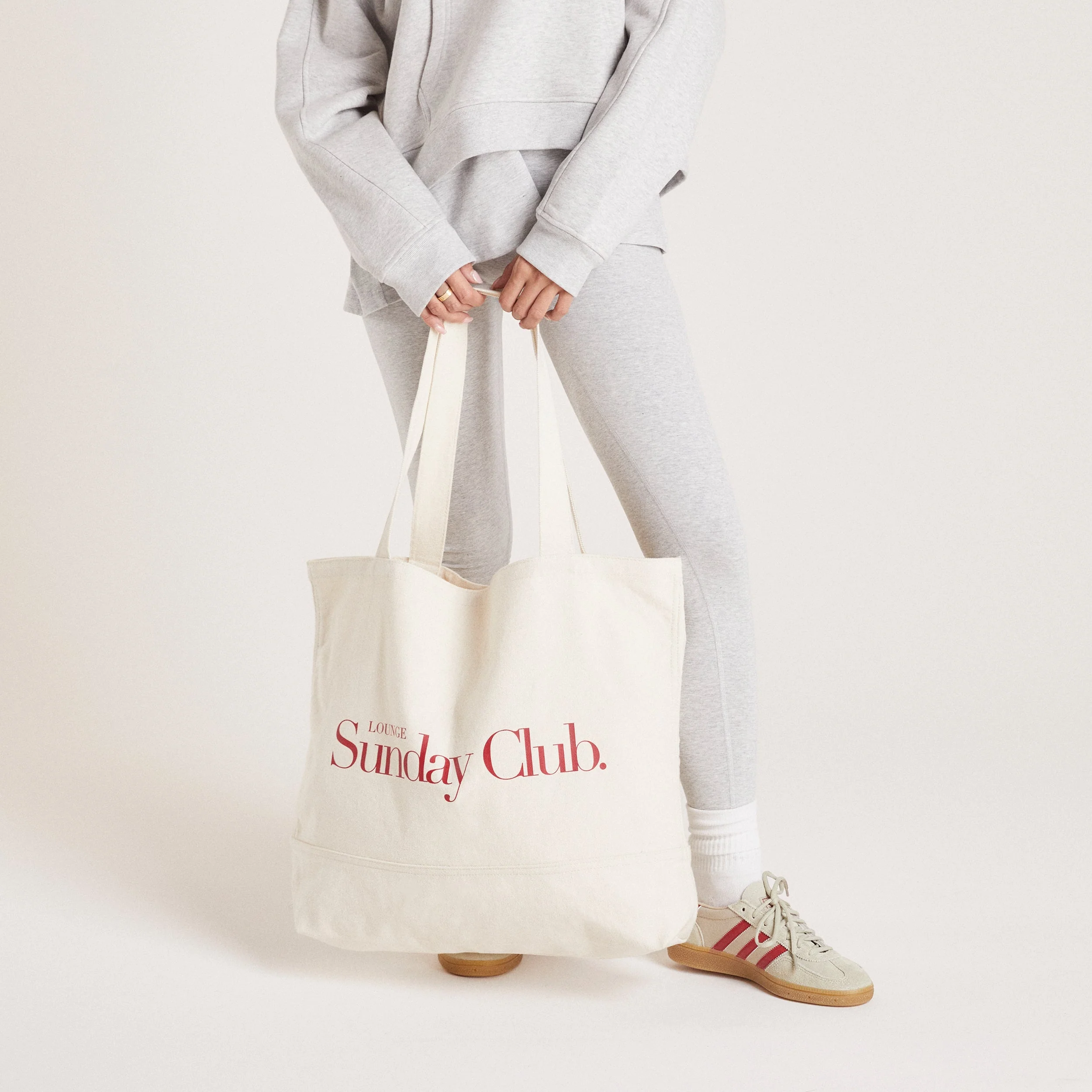 Cotton Canvas Tote Bag - Cream - Image 2