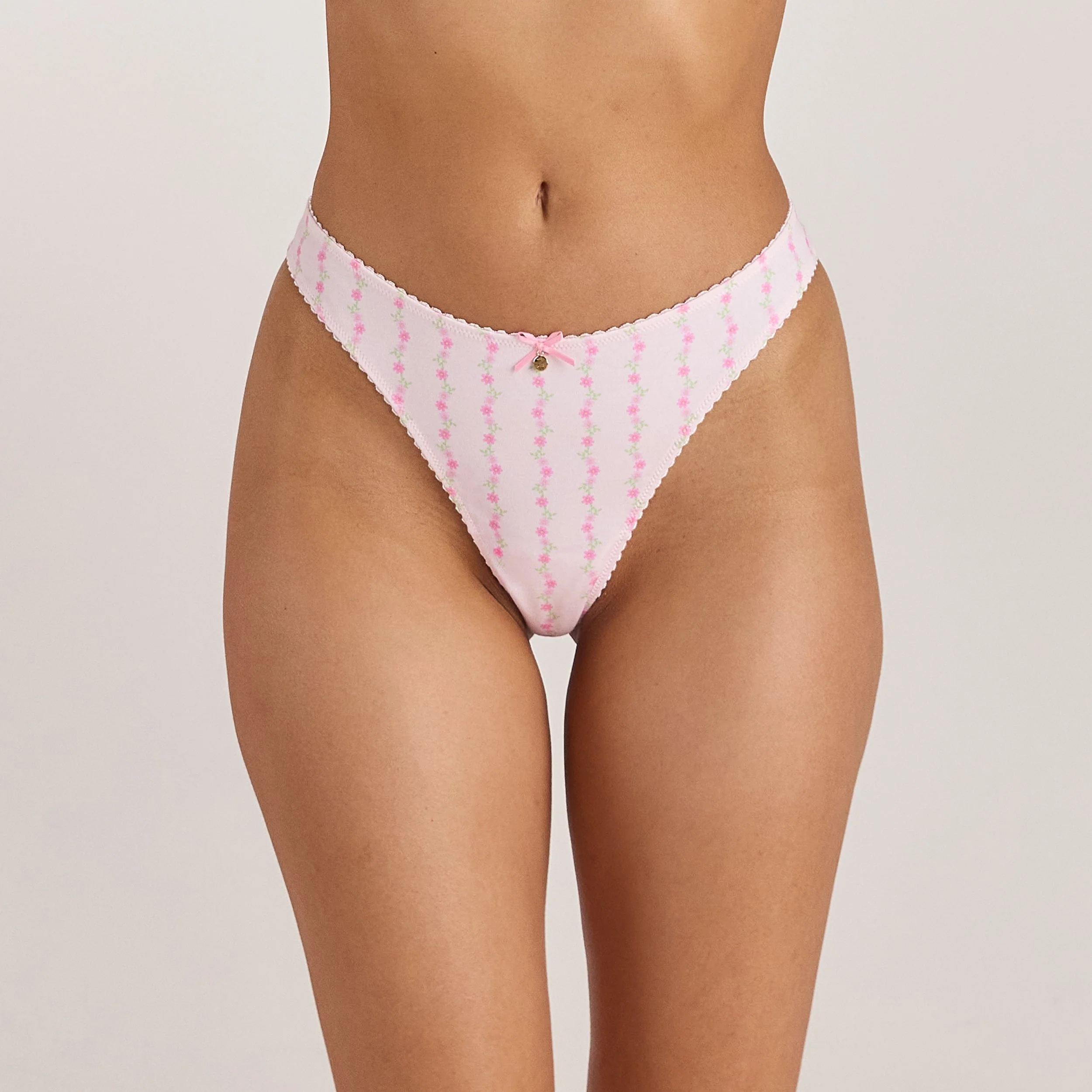 Cotton Kisses Thongs (3-Pack) - Pink Print - Image 2