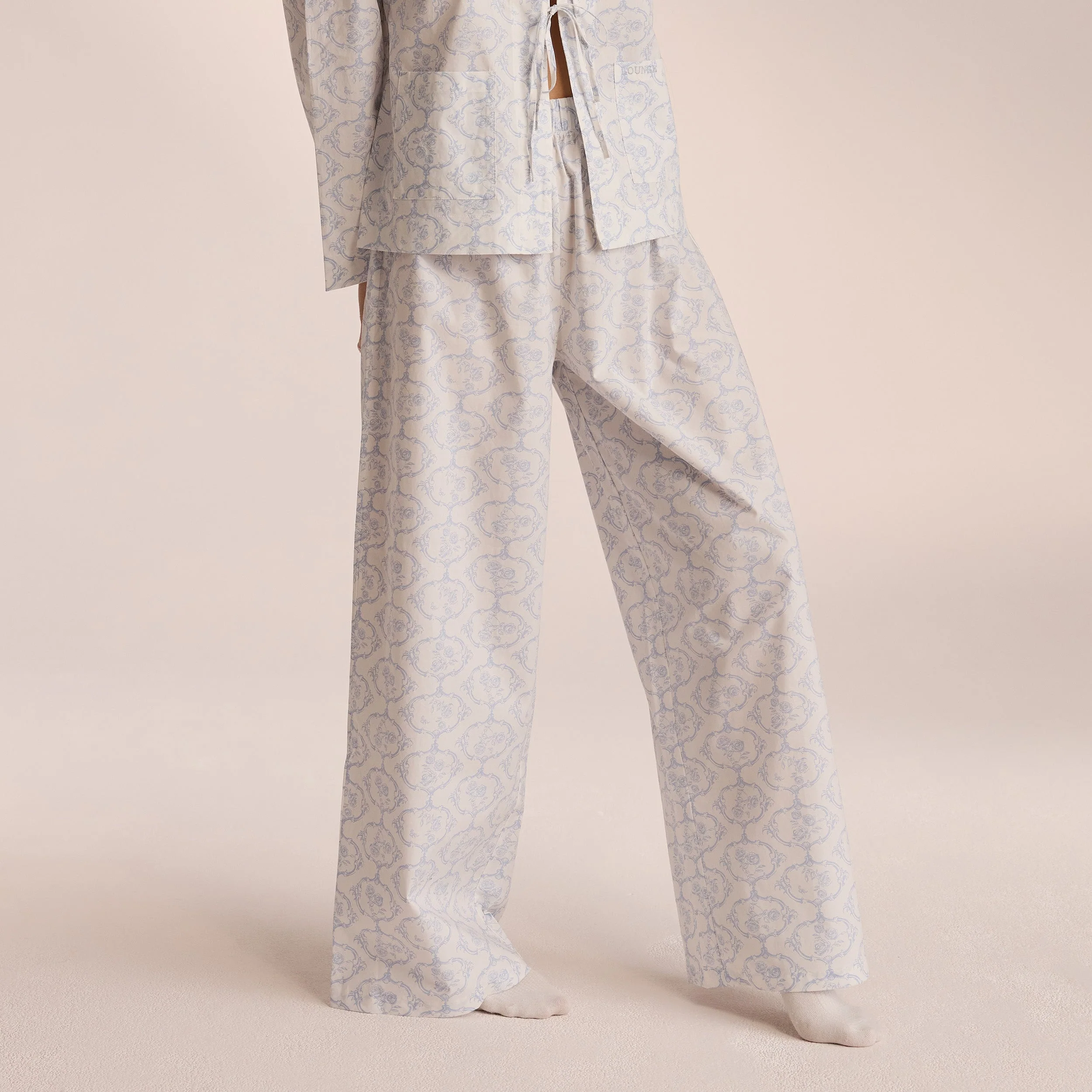 Cotton Pajama Pants - Blue - Image 4