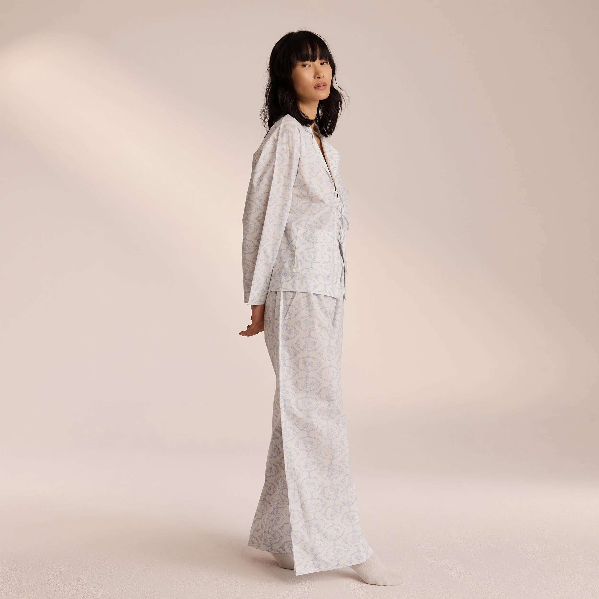 Cotton Pajama Pants - Blue - Image 5