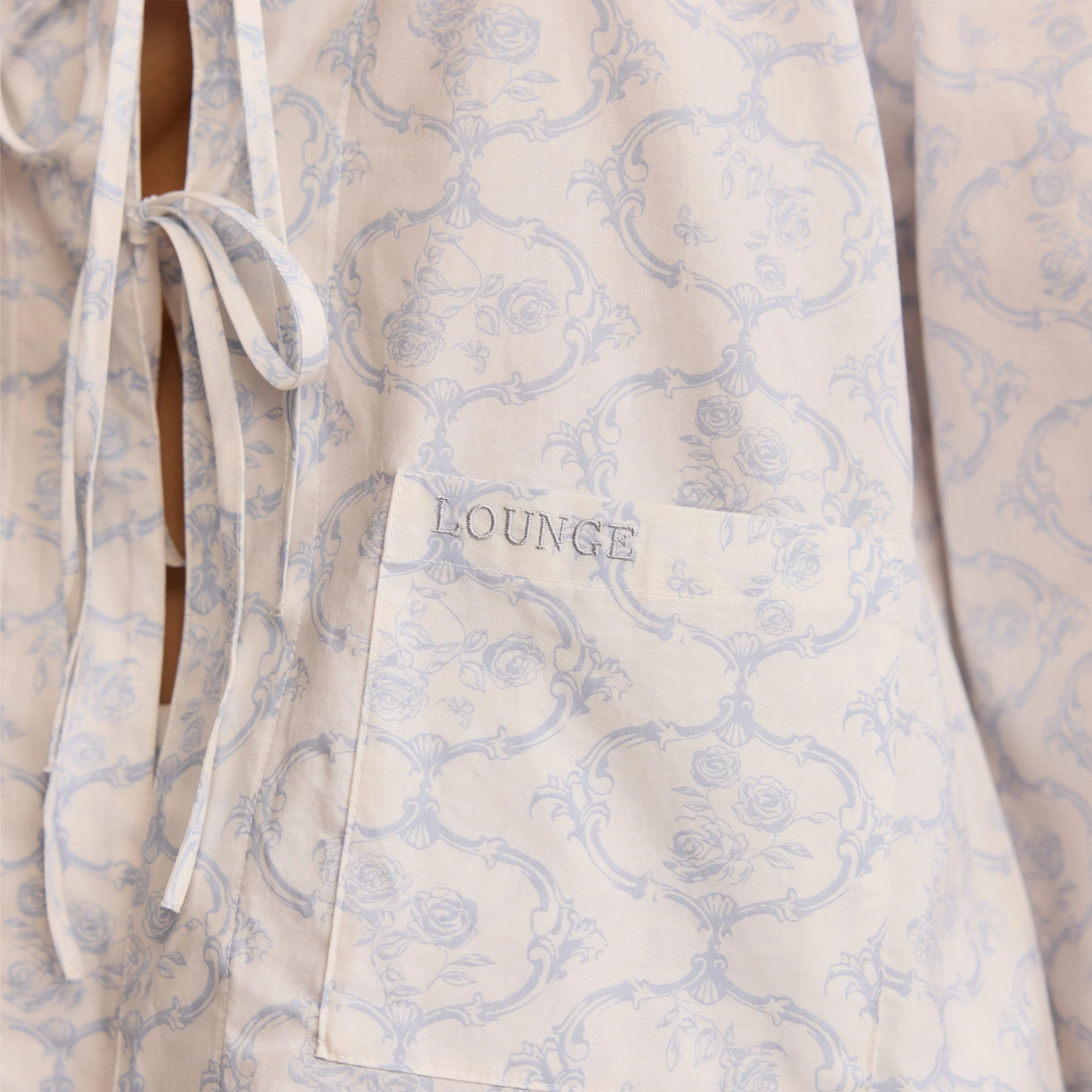 Cotton Pajama Shirt - Blue - Image 4