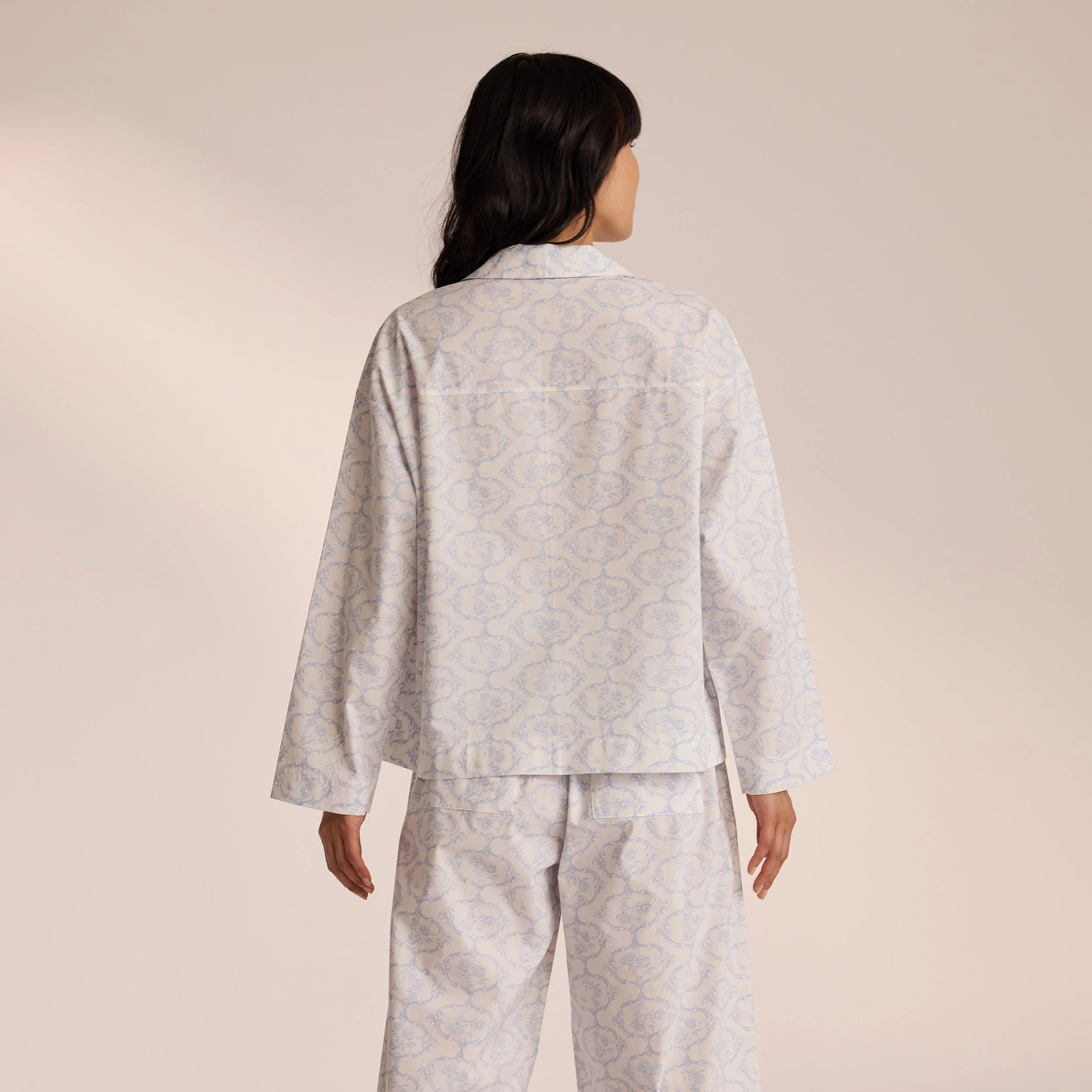 Cotton Pajama Shirt - Blue - Image 5