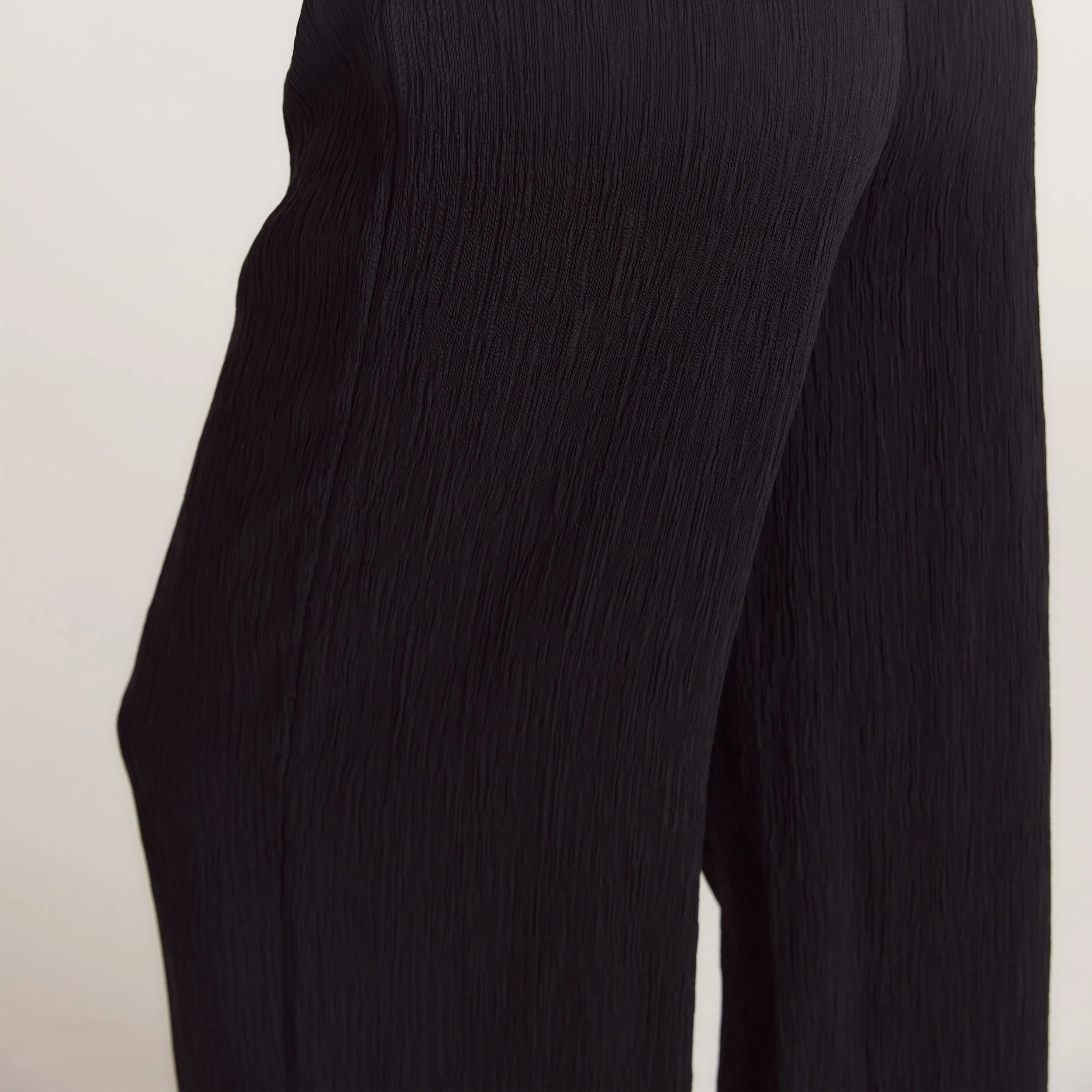 Crinkle Pajama Pants - Black - Image 6