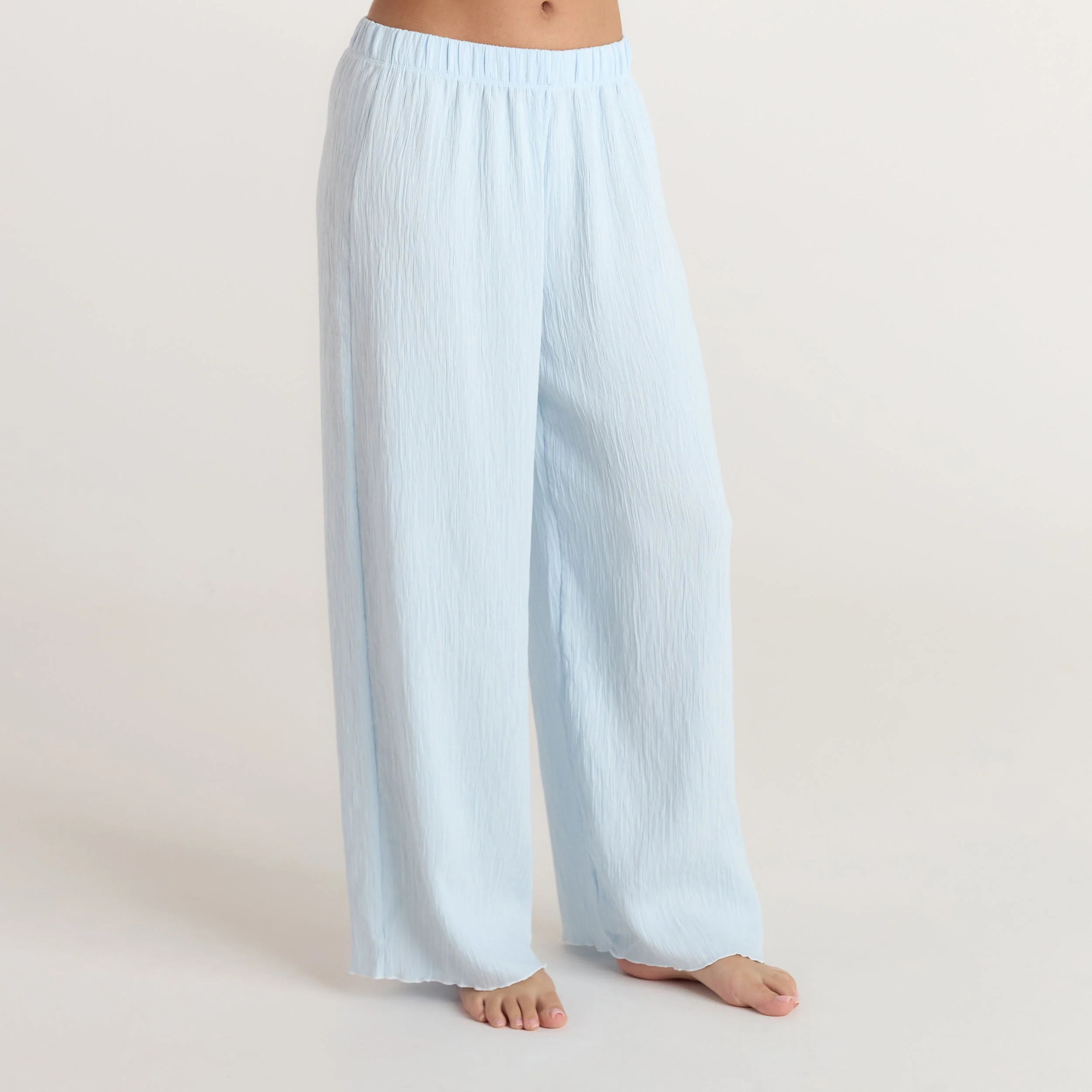 Crinkle Pajama Pants - Blue - Image 5