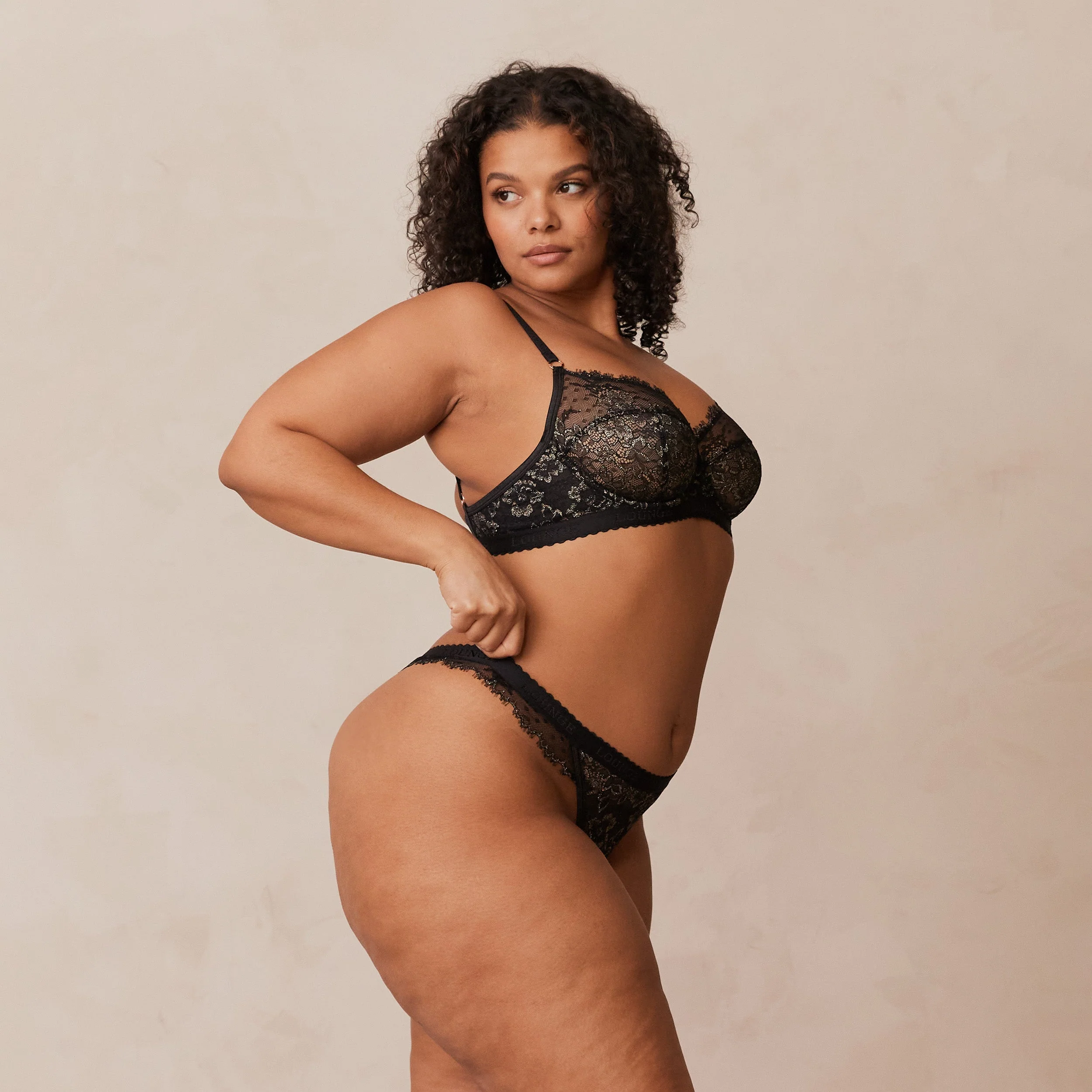 Desire Balcony Bra  - Black - Image 9