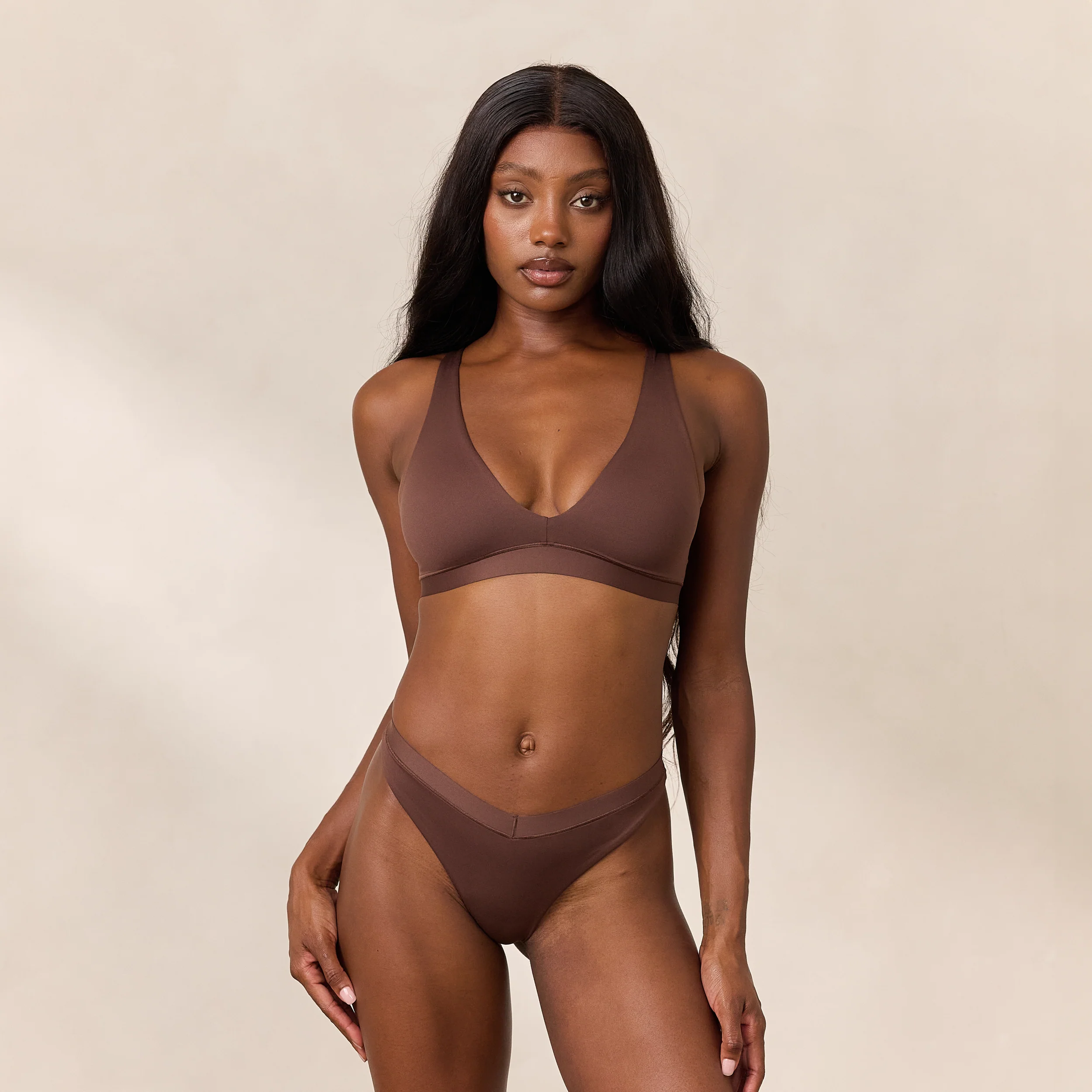 Everyday Comfort Triangle Bra - Cocoa - Image 3