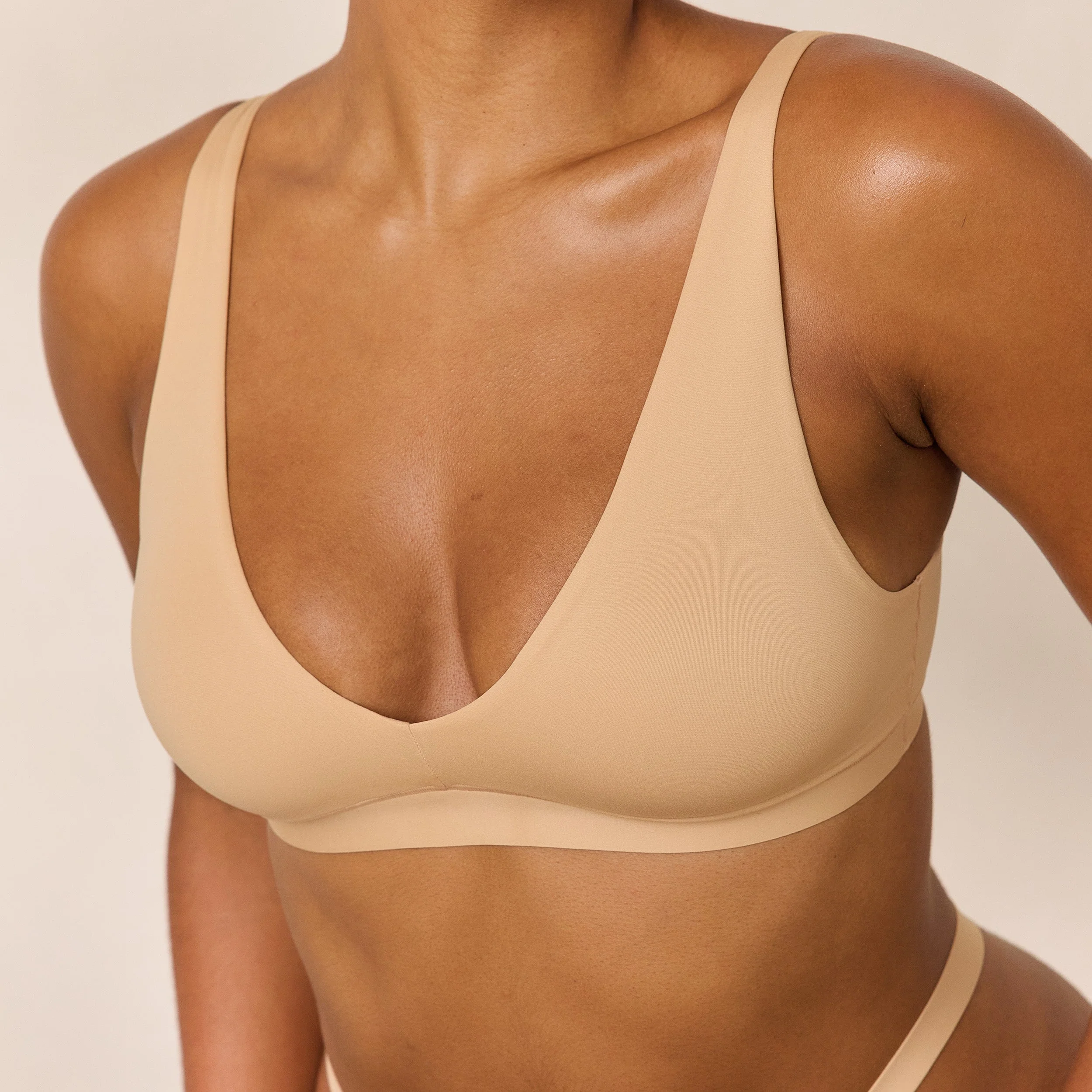Everyday Comfort Triangle Bra - Sand - Image 3