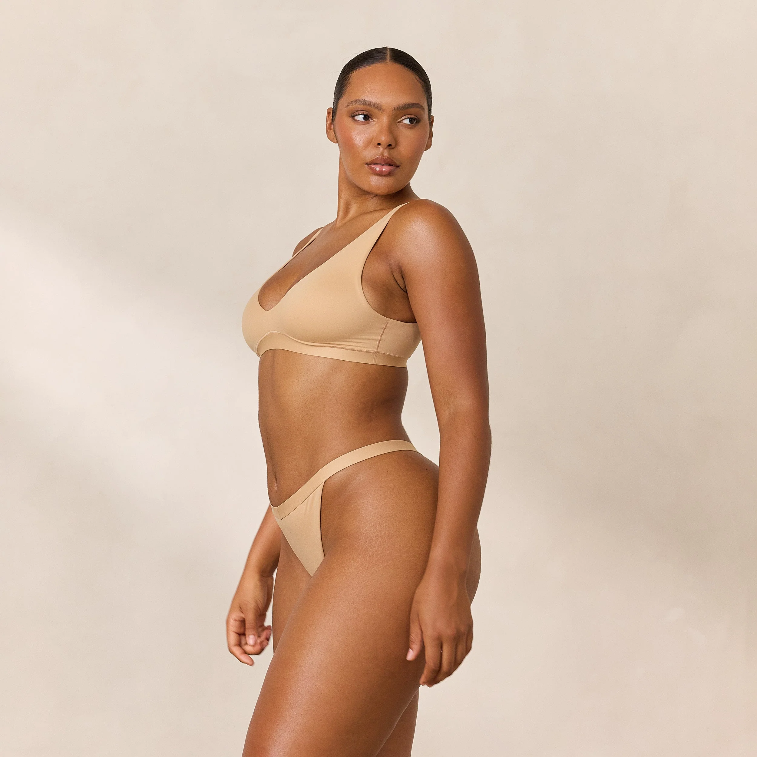 Everyday Comfort Triangle Bra - Sand - Image 4
