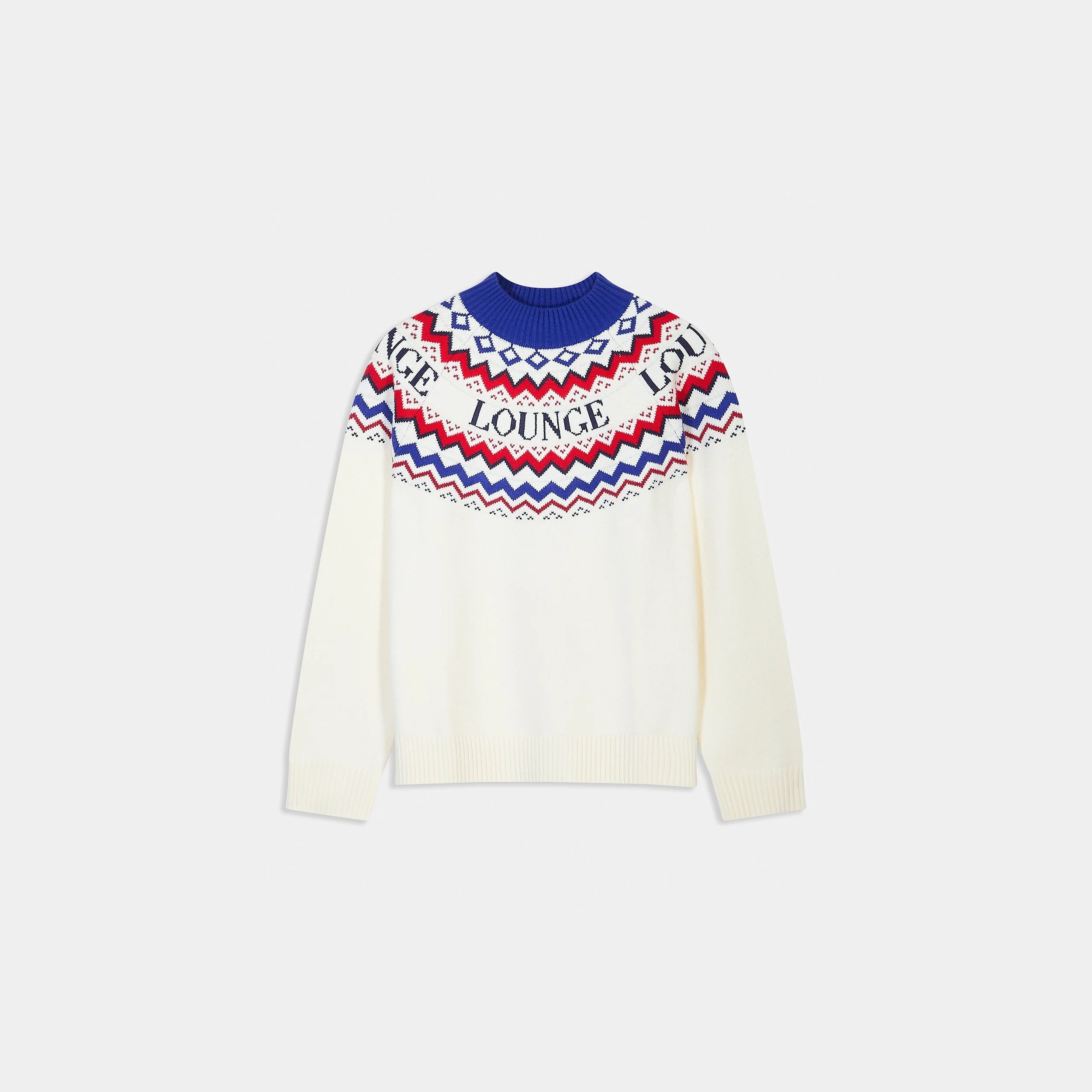 Fairisle Knitted Jumper - Cream/Red - Image 7