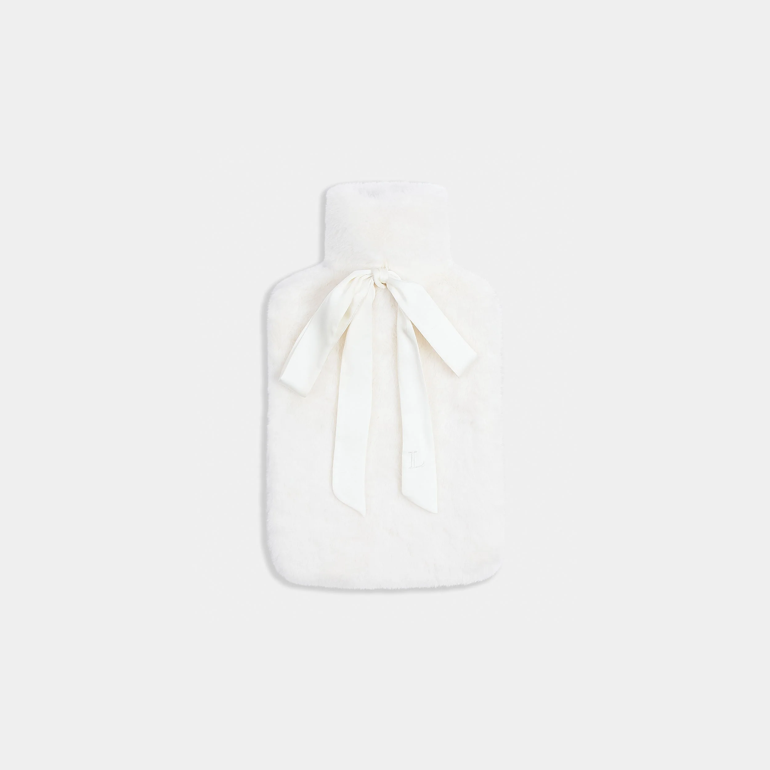 Faux Fur Hot Water Bottle - Ivory