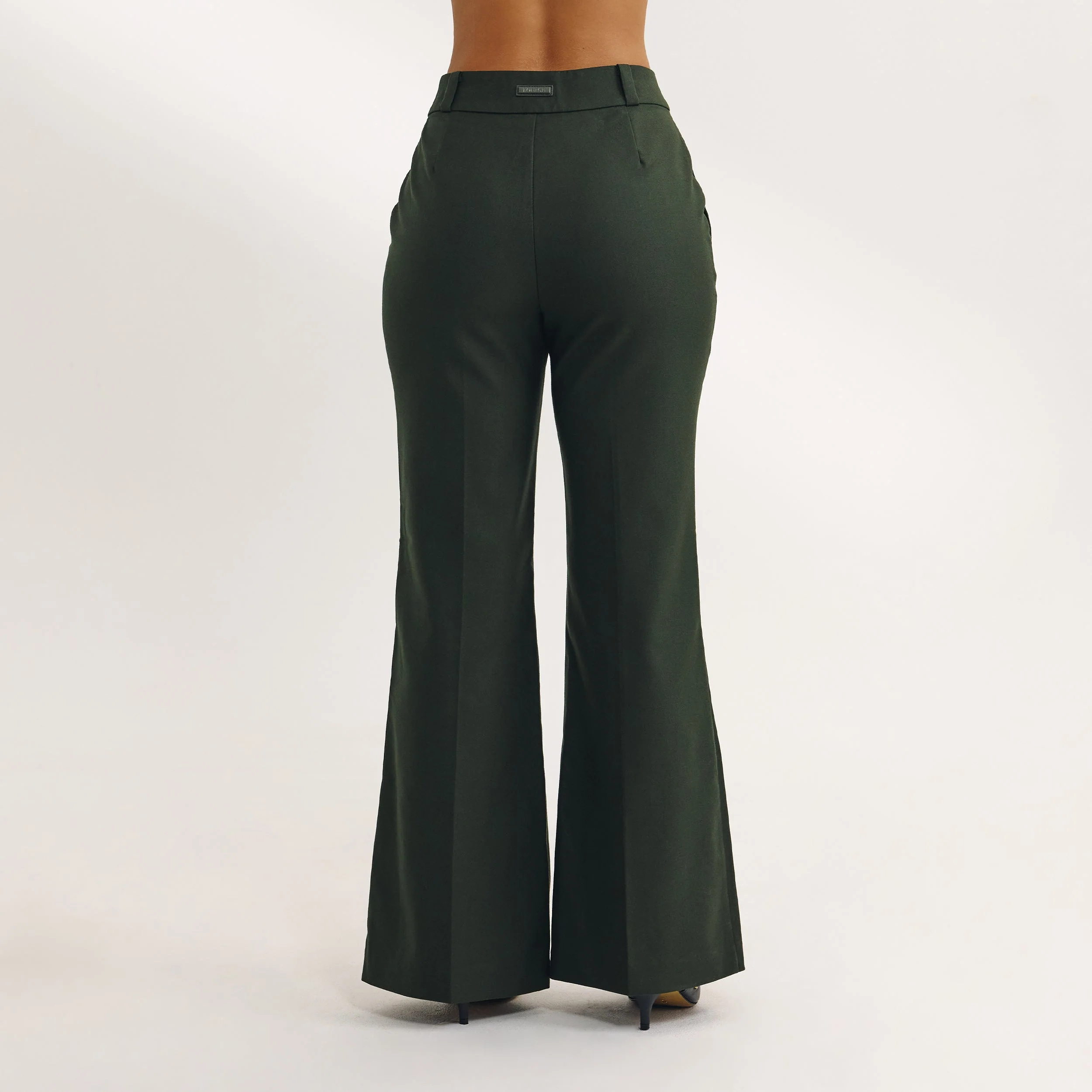 Flared Pants - Dark Green - Image 5