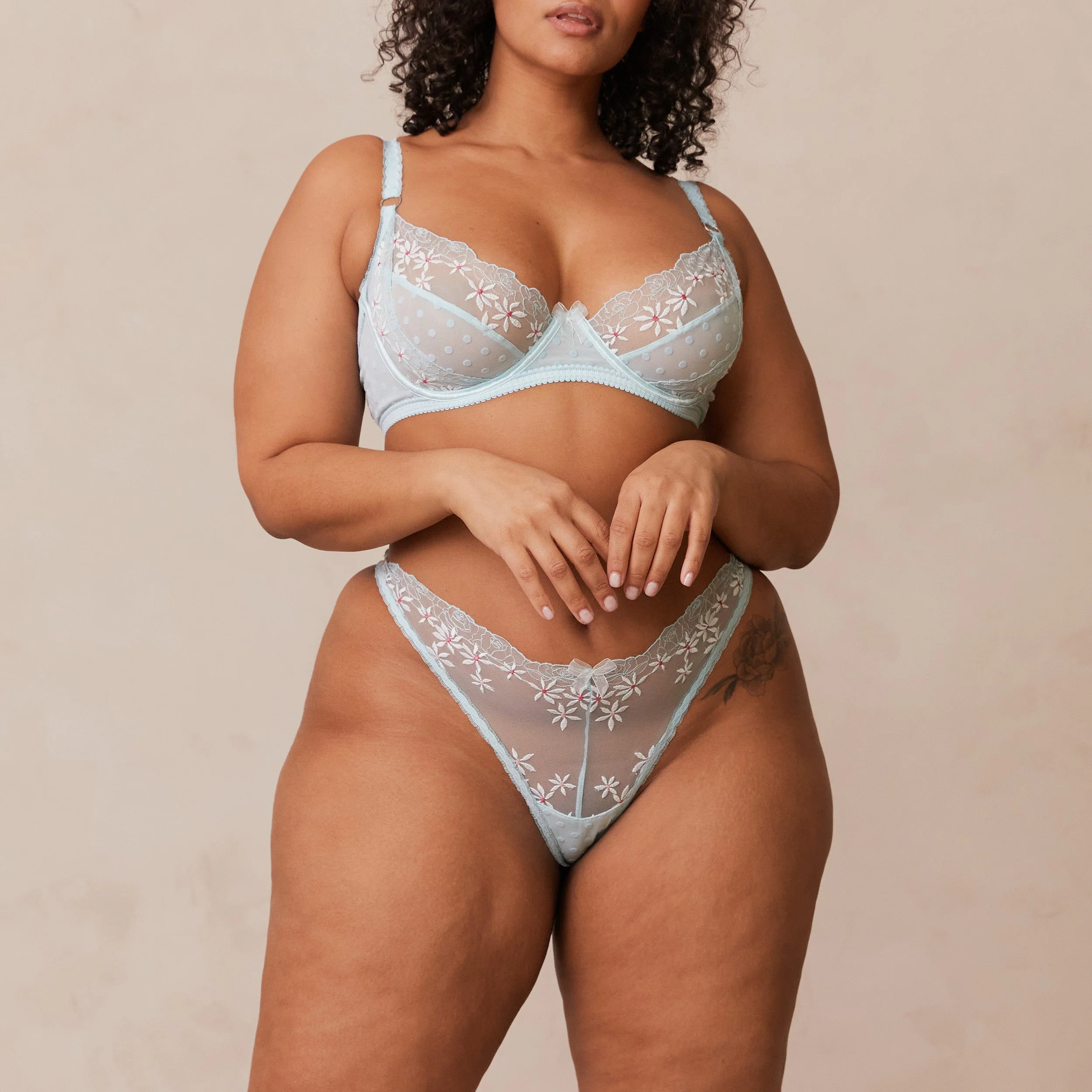 Fleur Balcony Bra  - Blue - Image 15