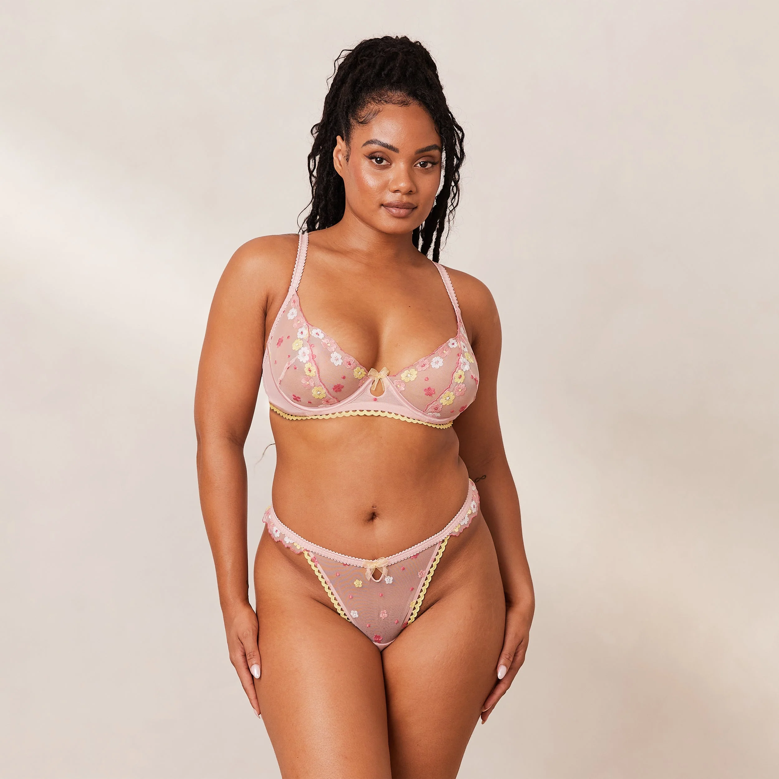 Fleur Balcony Bra  - Pink - Image 7